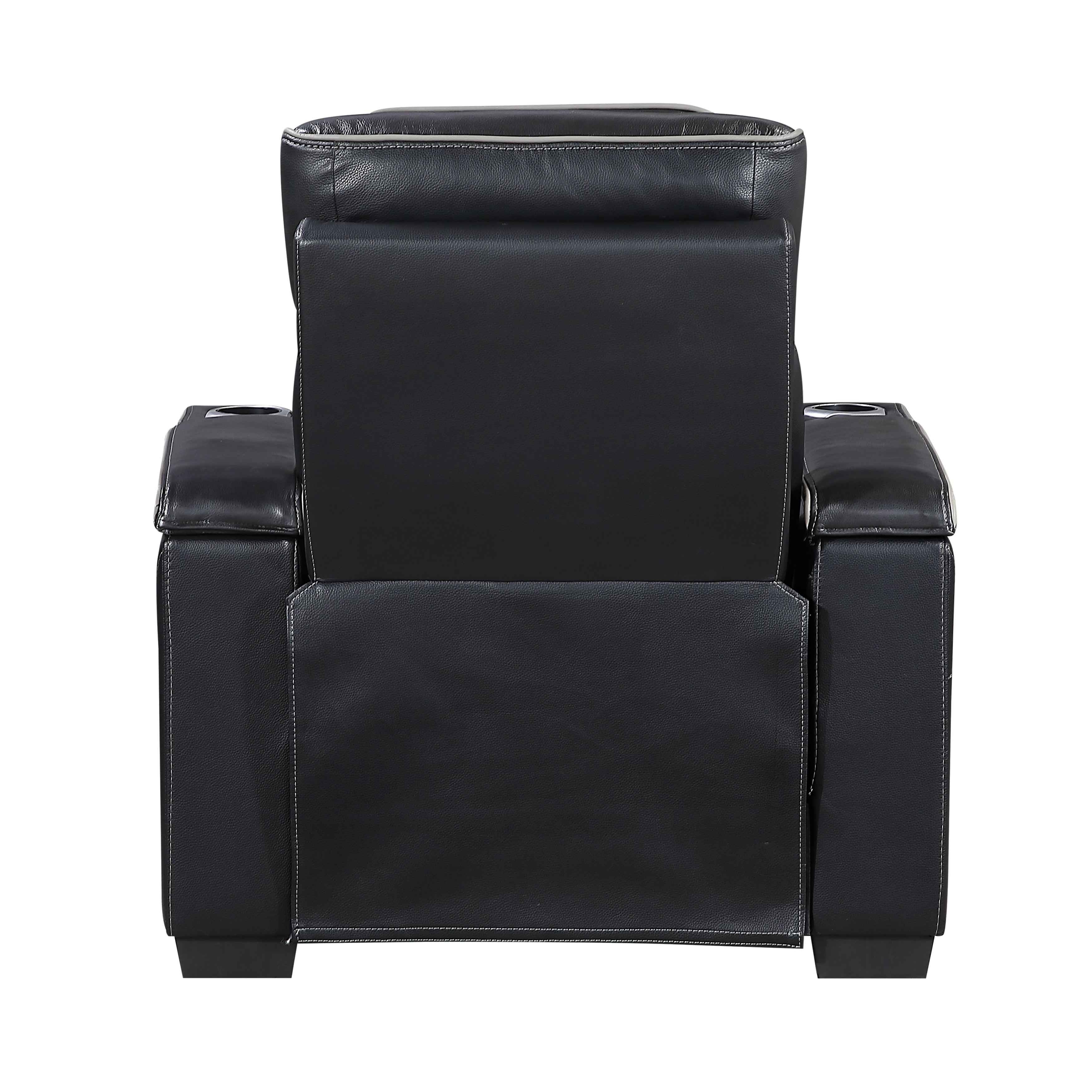 Cyber Black Power Reclining Living Room Set - Image 15