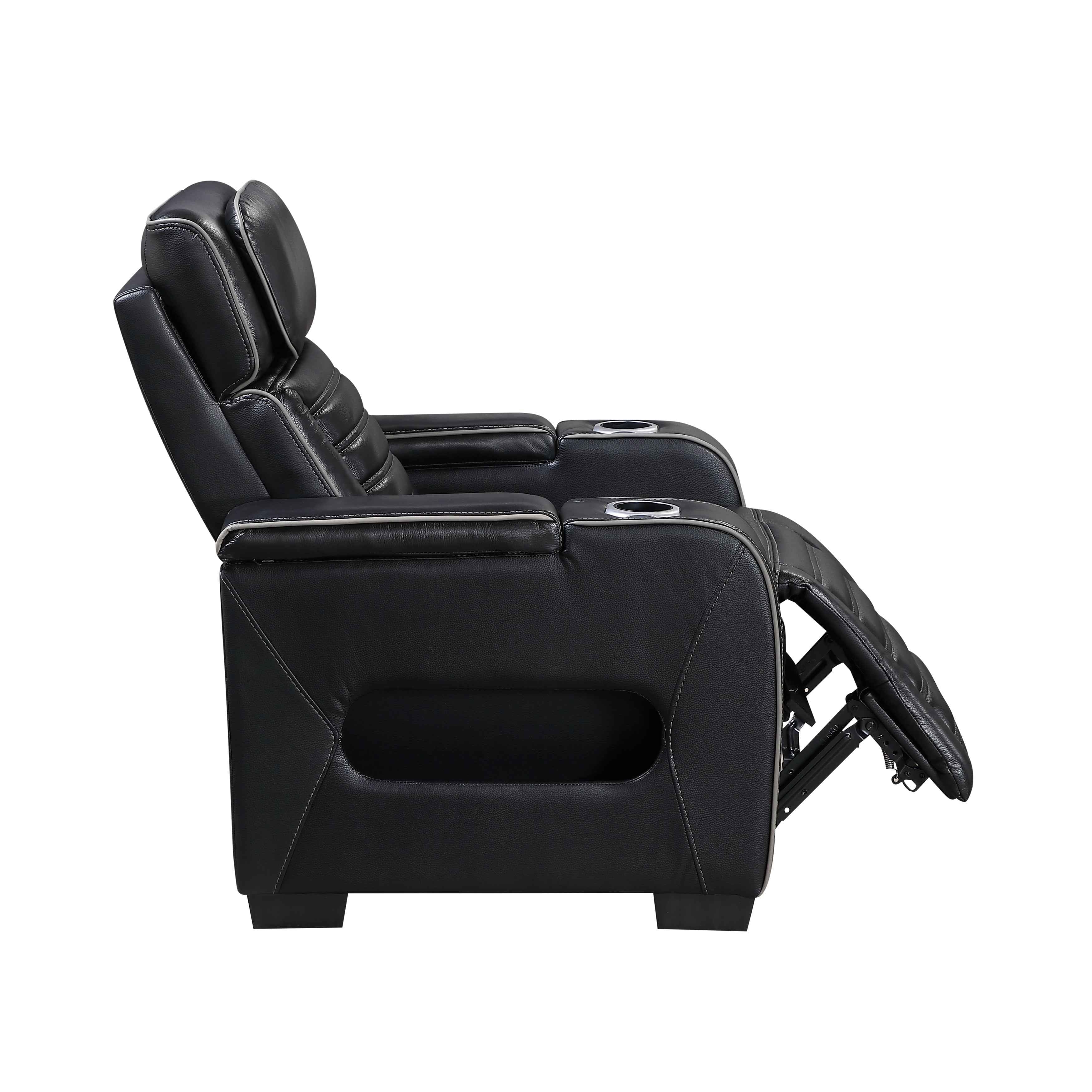 Cyber Black Power Reclining Living Room Set - Image 17