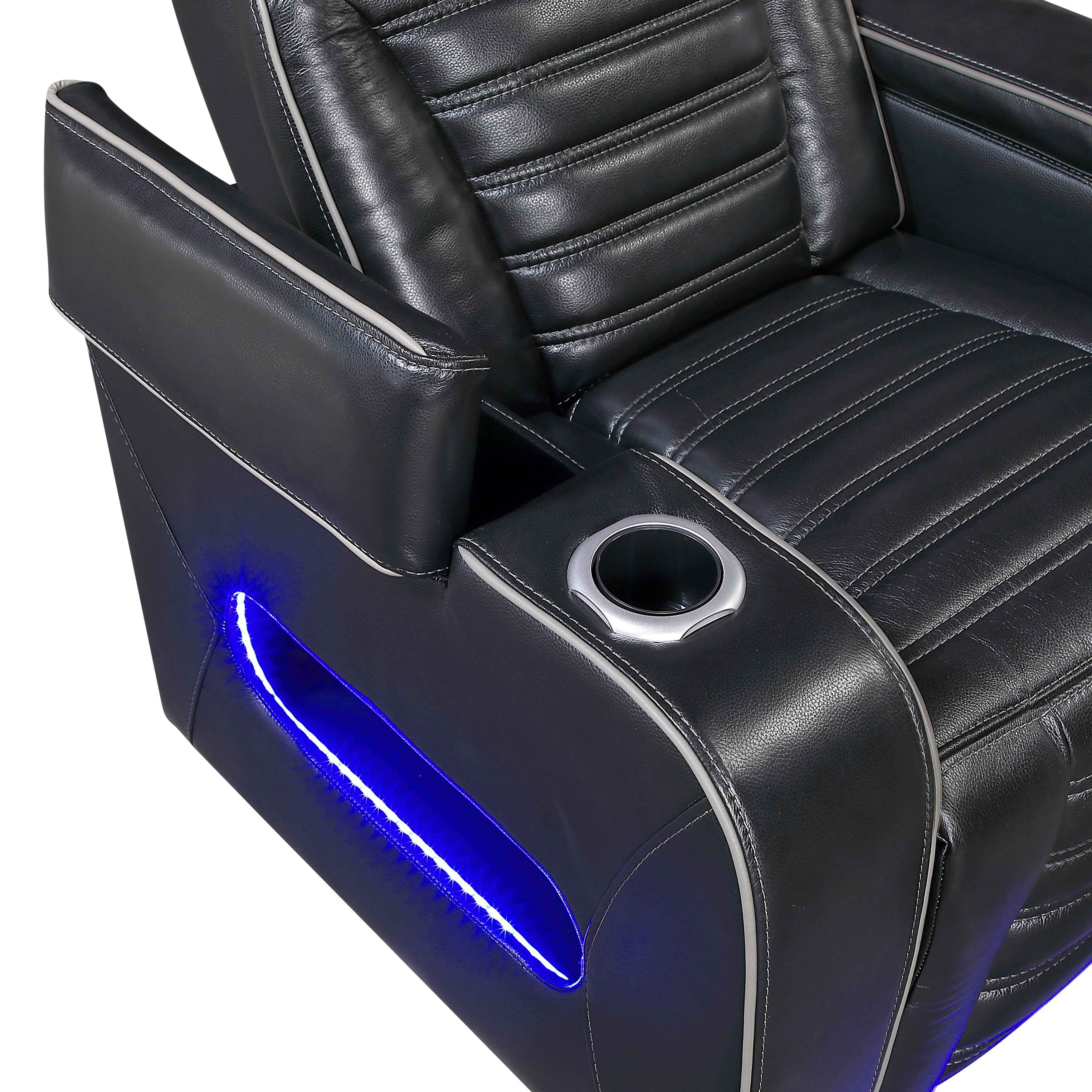 Cyber Black Power Reclining Living Room Set - Image 25