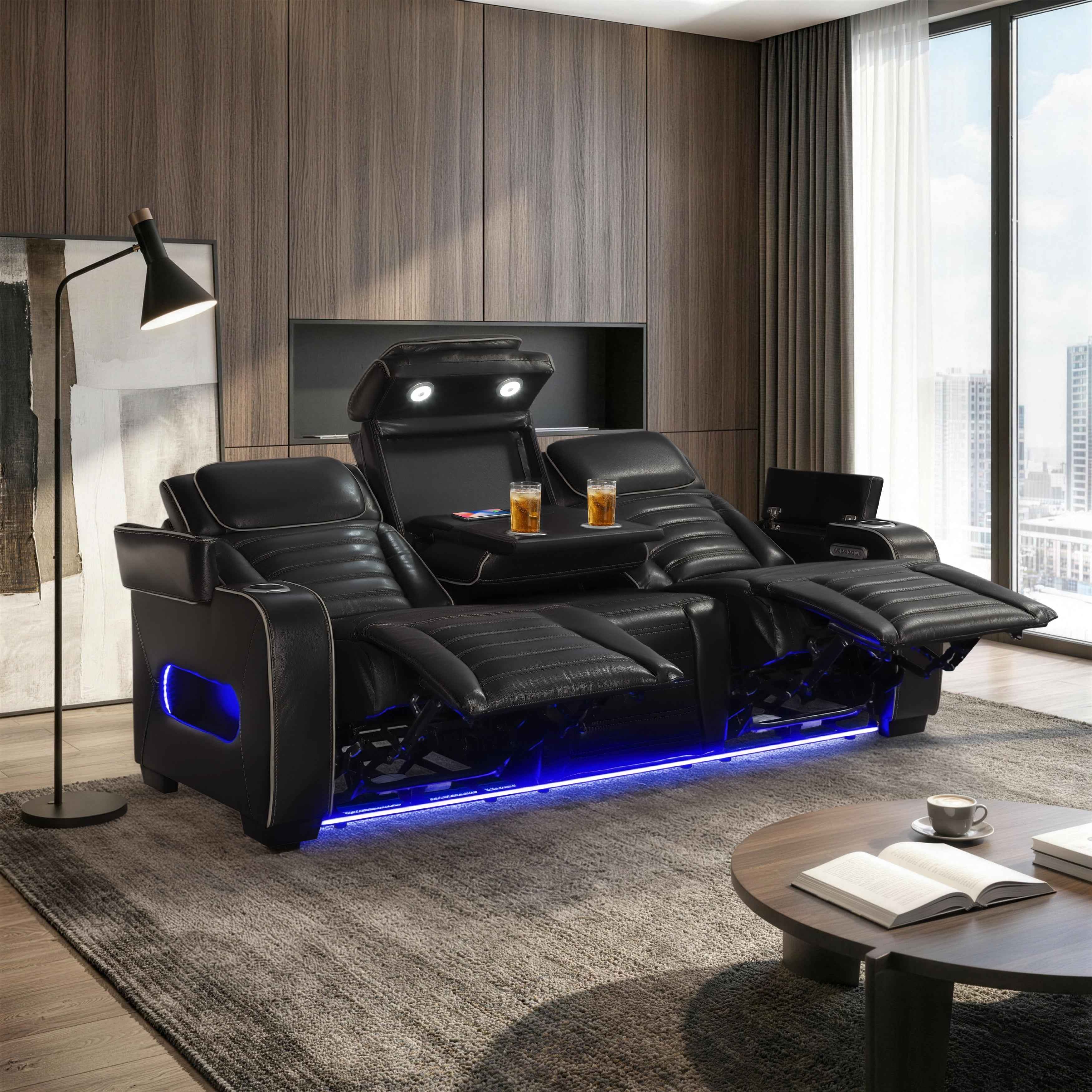 Cyber Black Power Reclining Living Room Set - Image 31