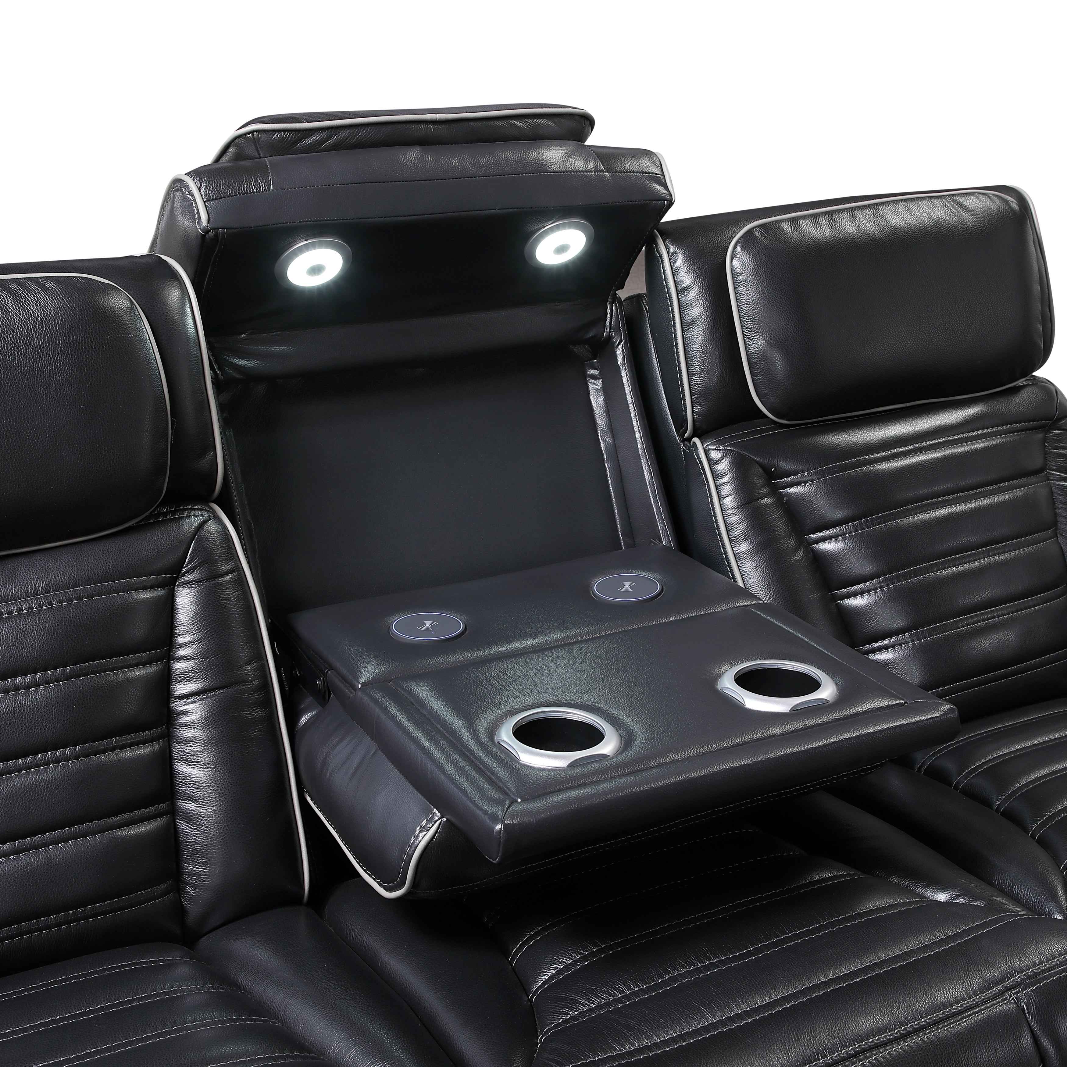 Cyber Black Power Reclining Living Room Set - Image 6