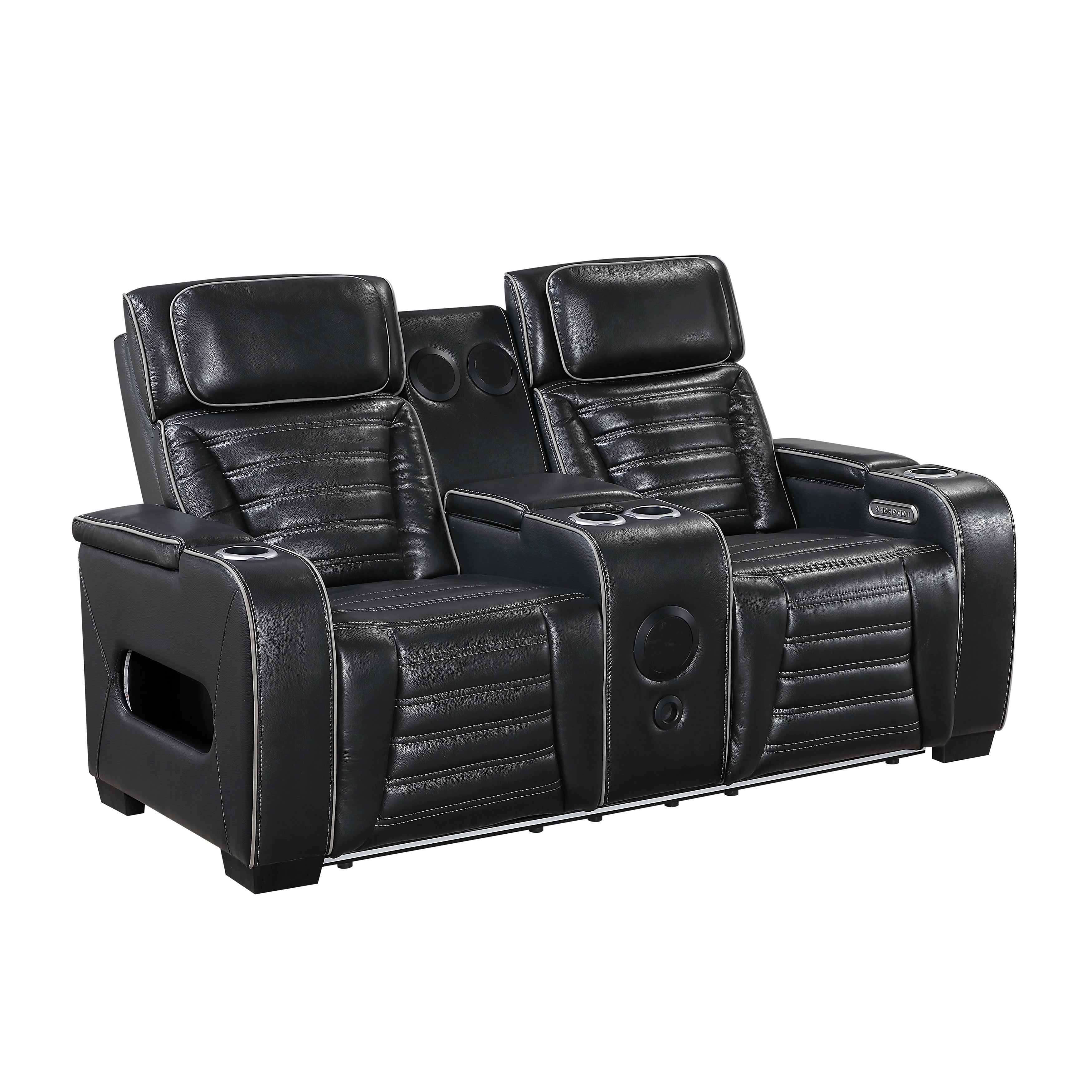 Cyber Black Power Reclining Living Room Set - Image 8