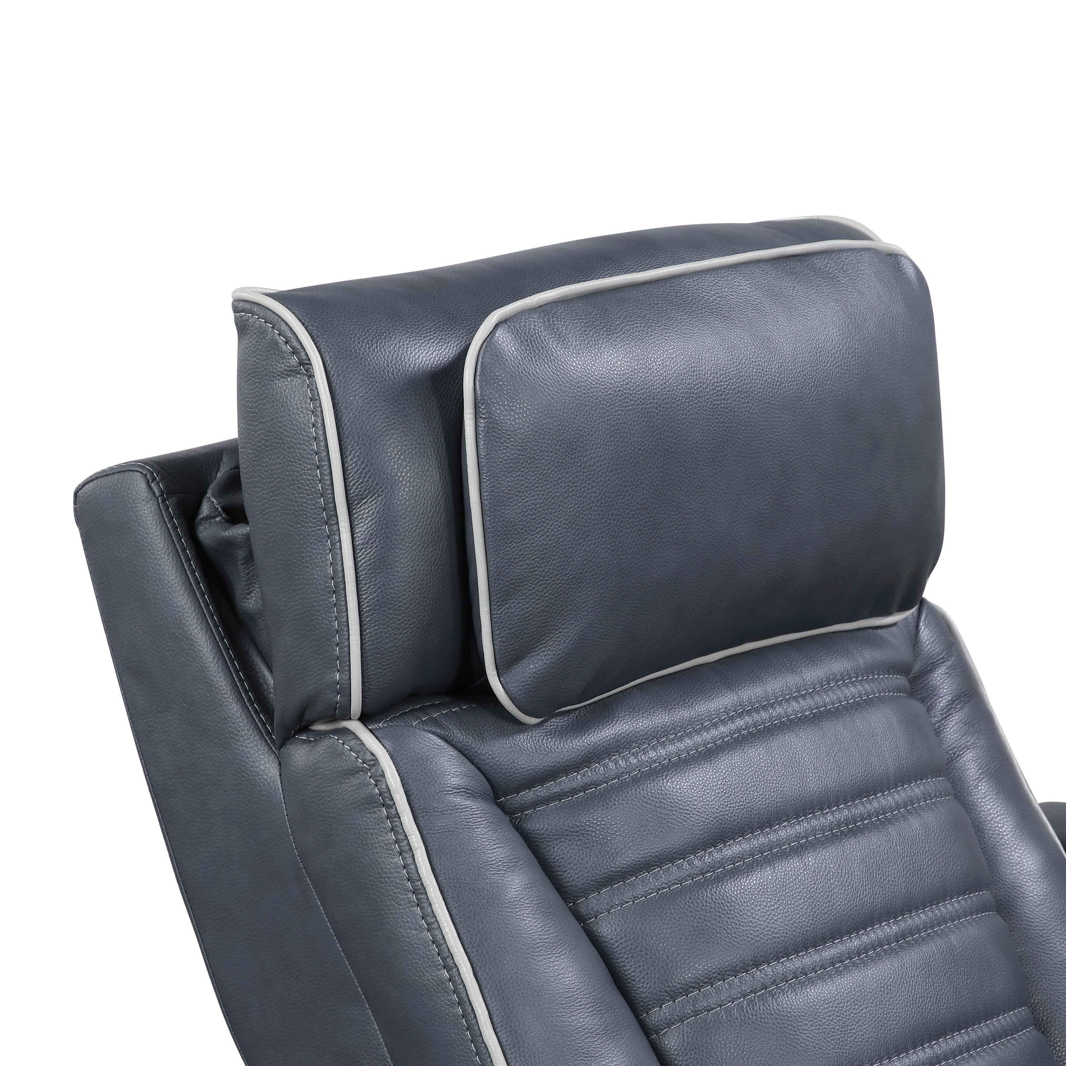Cyber Blue Power Reclining Chair with Power Headrest - Image 13
