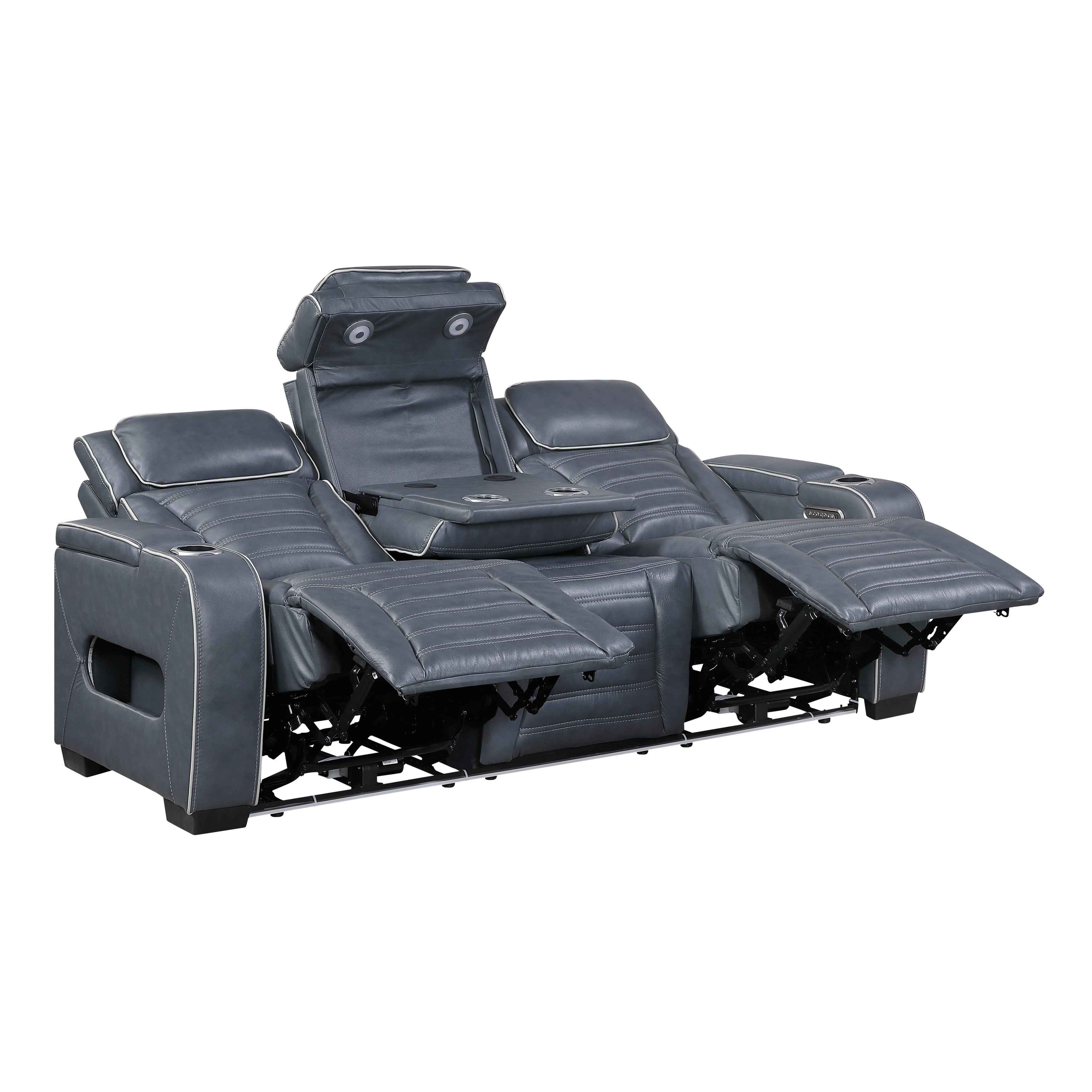 Cyber Blue Power Reclining Living Room Set - Image 8