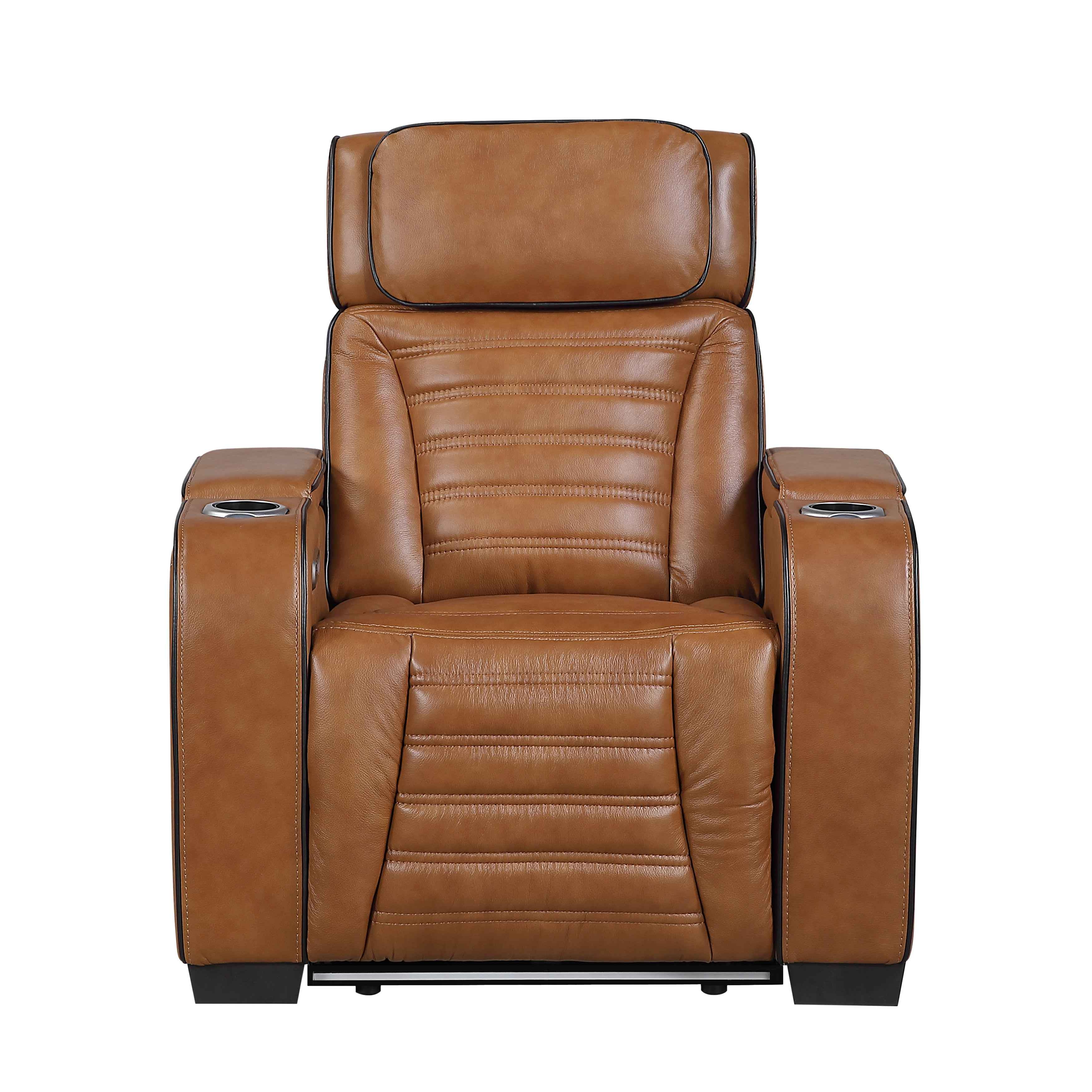 Cyber Brown Power Reclining Chair with Power Headrest