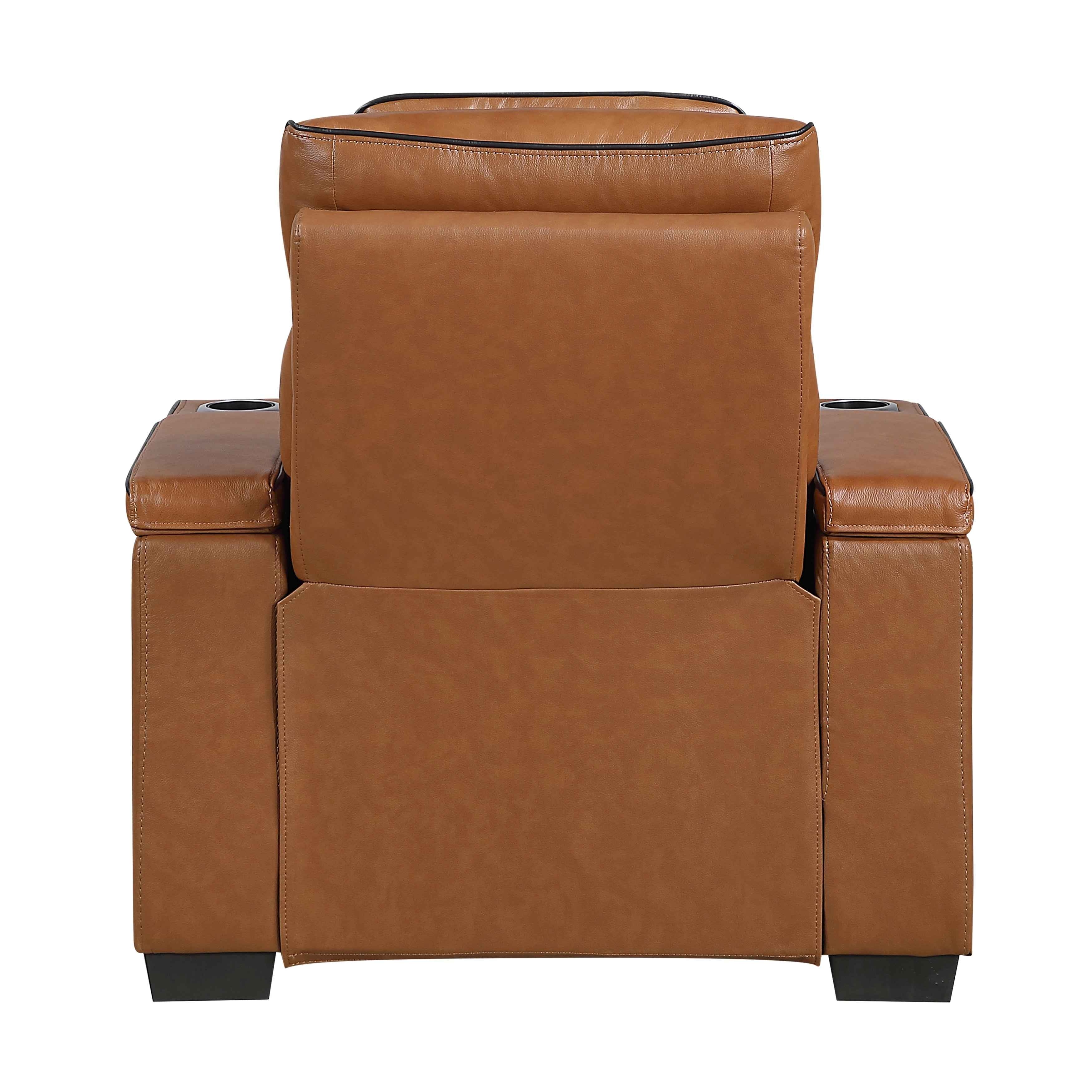 Cyber Brown Power Reclining Chair with Power Headrest - Image 5