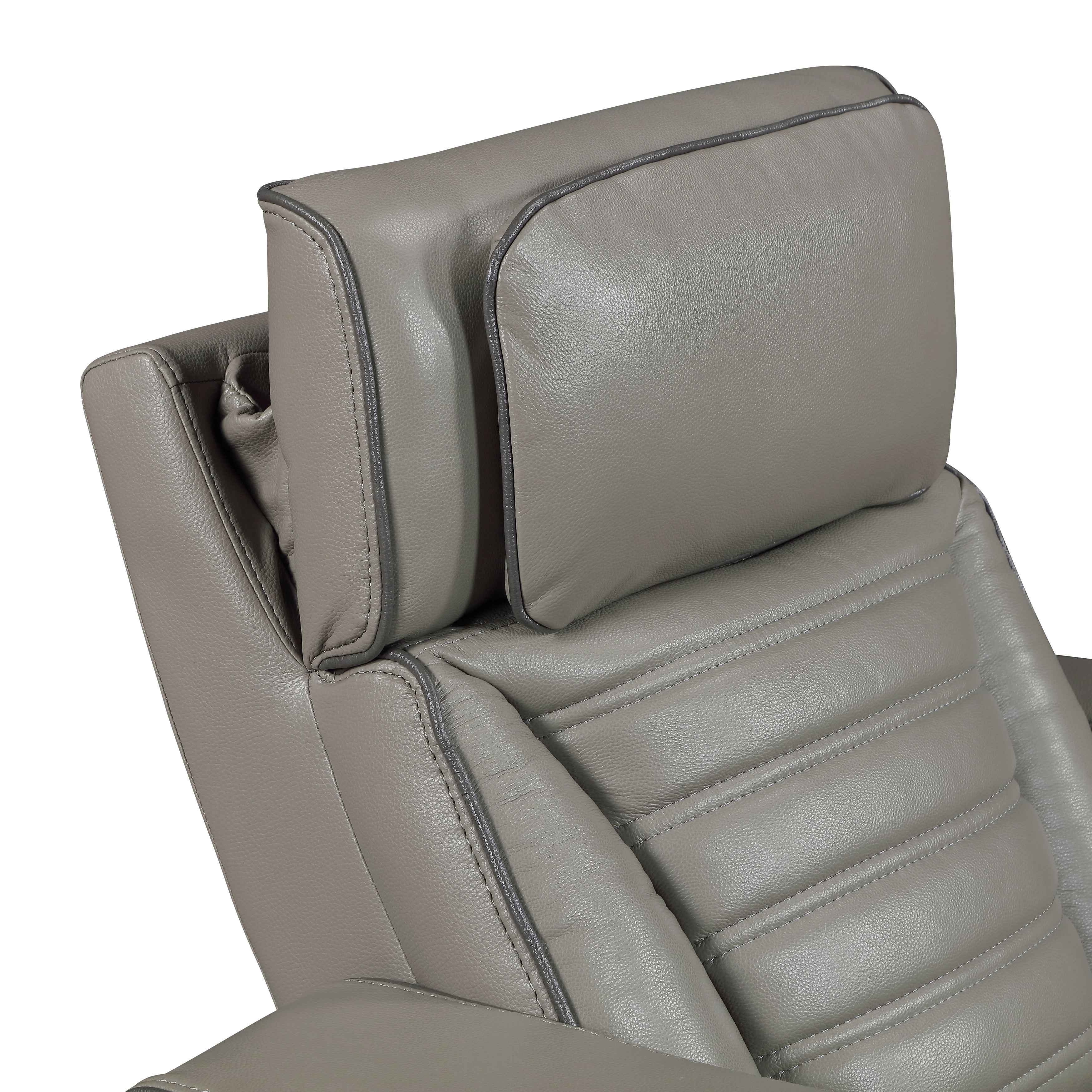 Cyber Gray Power Double Reclining Sofa with Center Drop-Down - Image 11