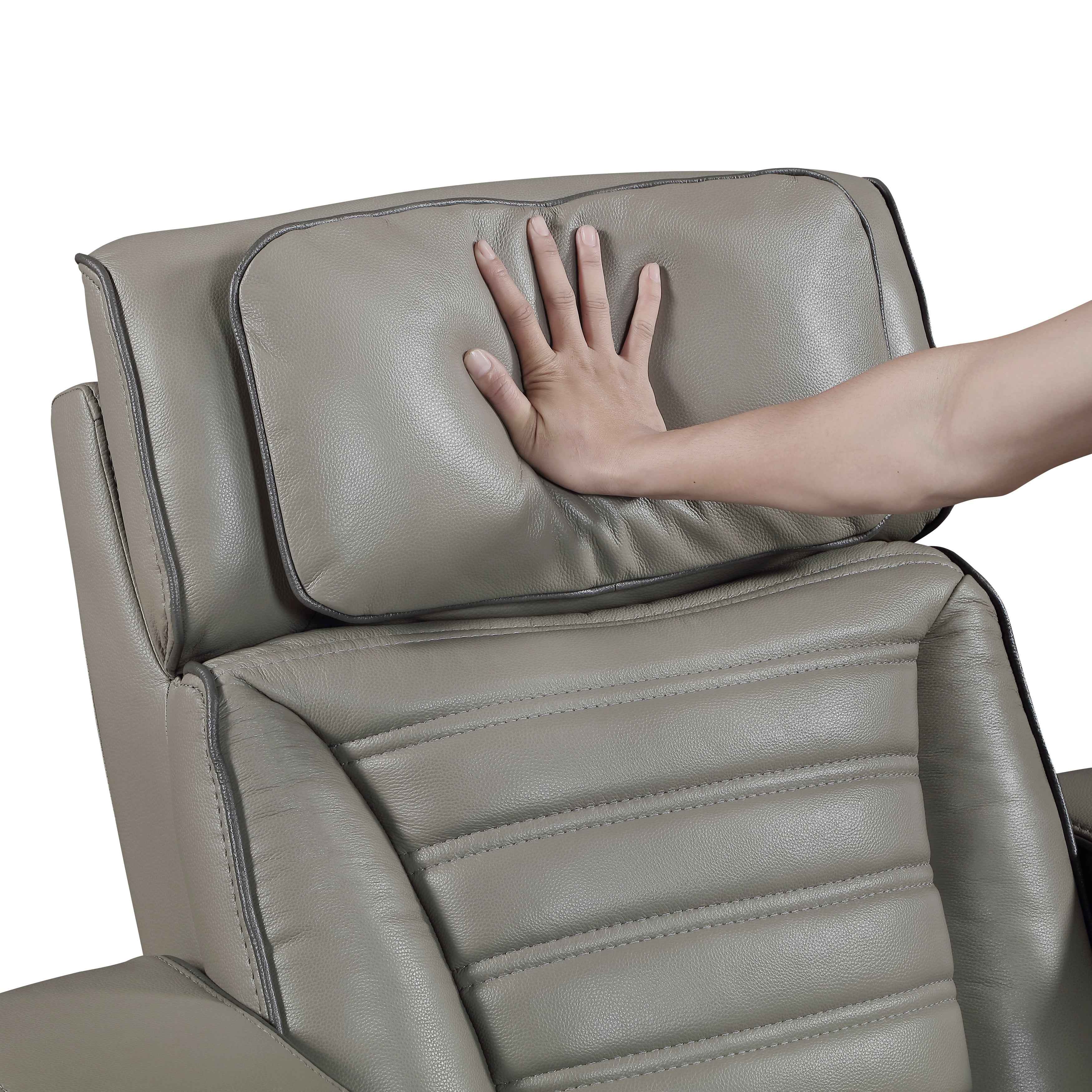 Cyber Gray Power Double Reclining Sofa with Center Drop-Down - Image 12