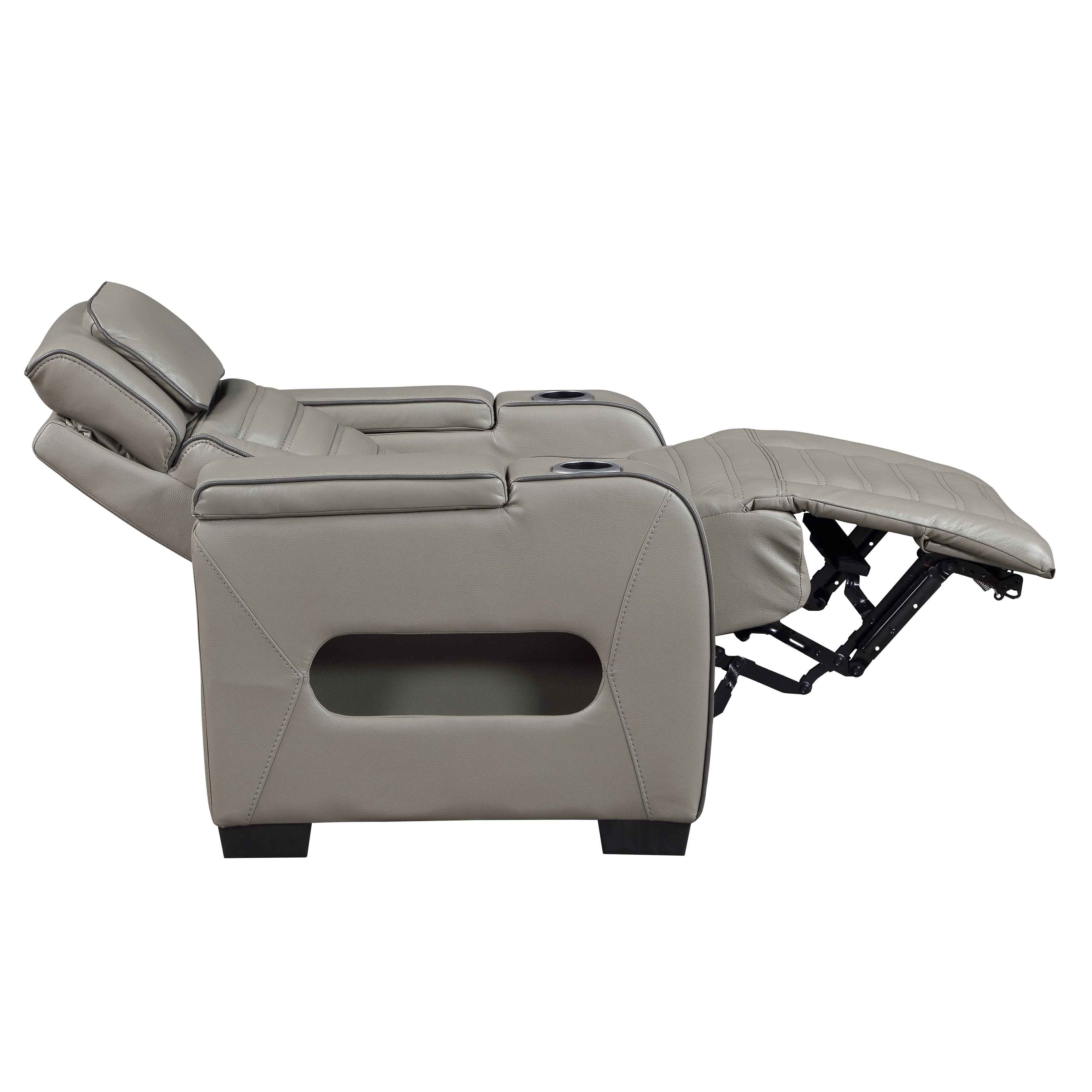 Cyber Gray Power Reclining Chair with Power Headrest - Image 10