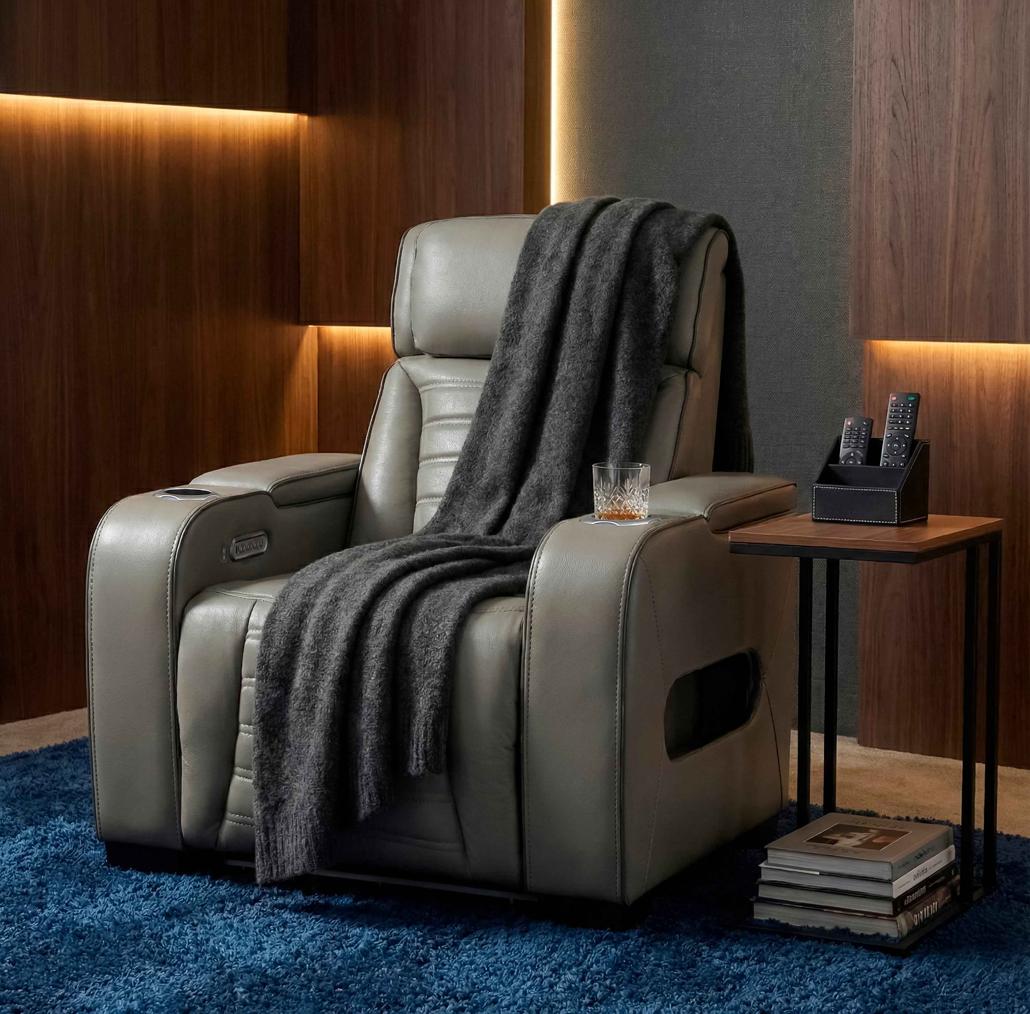 Cyber Gray Power Reclining Chair with Power Headrest - Image 20