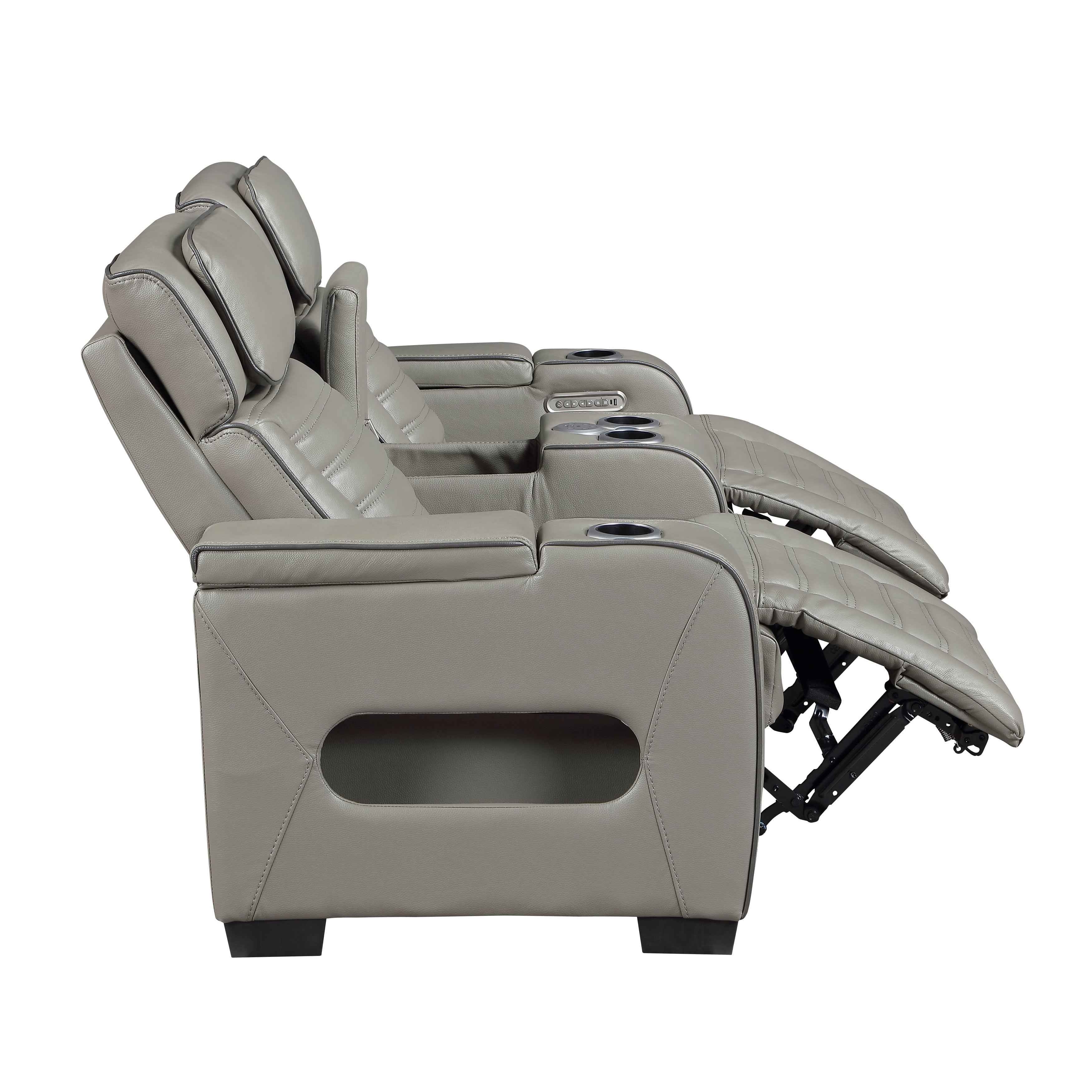 Cyber Gray Power Reclining Living Room Set - Image 15
