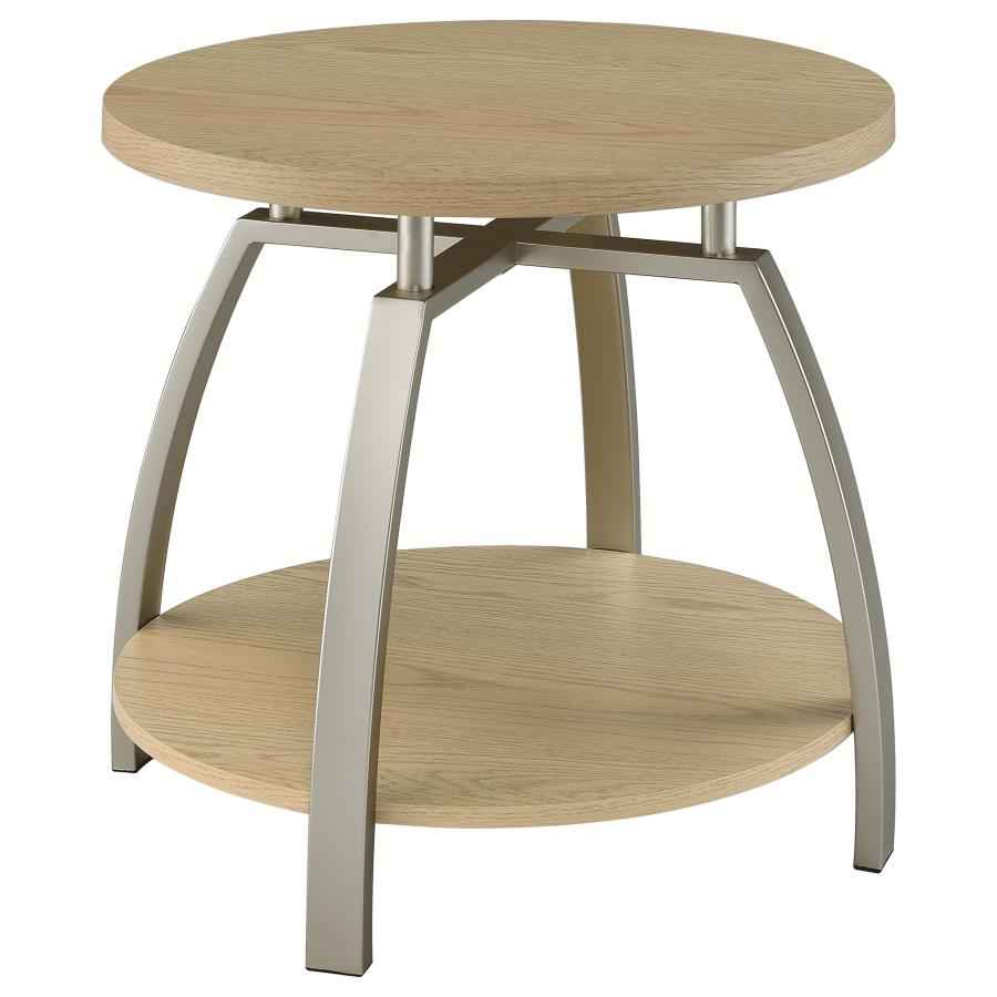 Dacre Greige 3-piece Round Coffee and End Table Set - Image 6