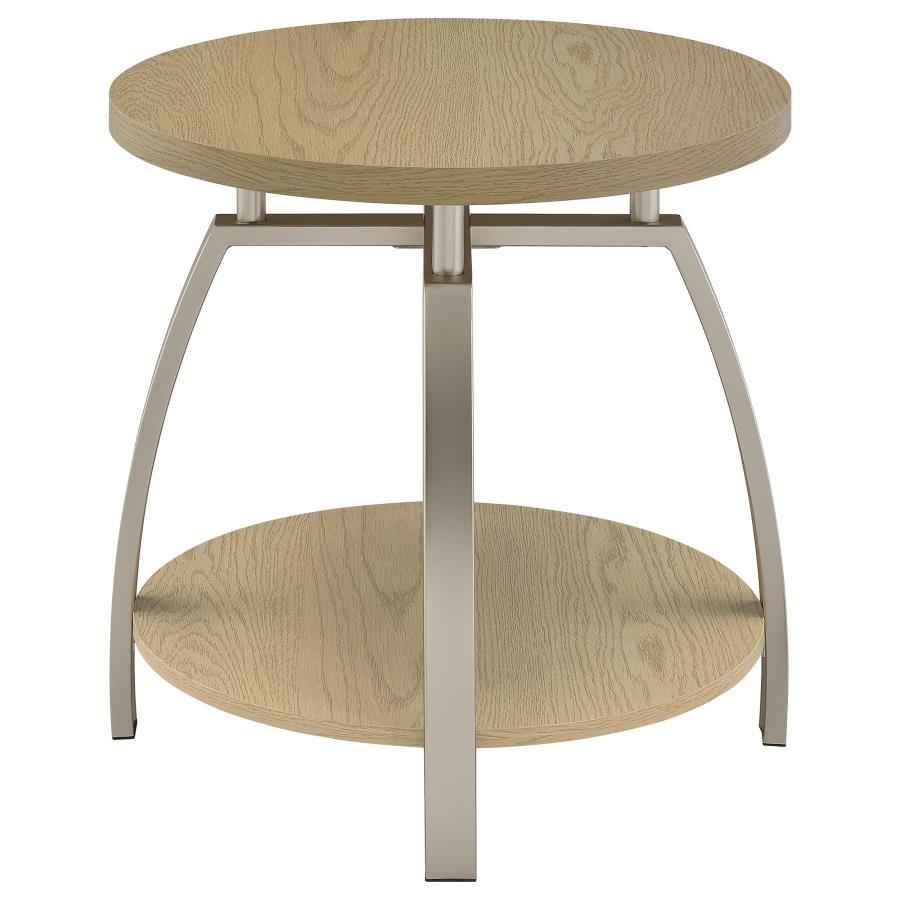 Dacre Greige 3-piece Round Coffee and End Table Set - Image 7