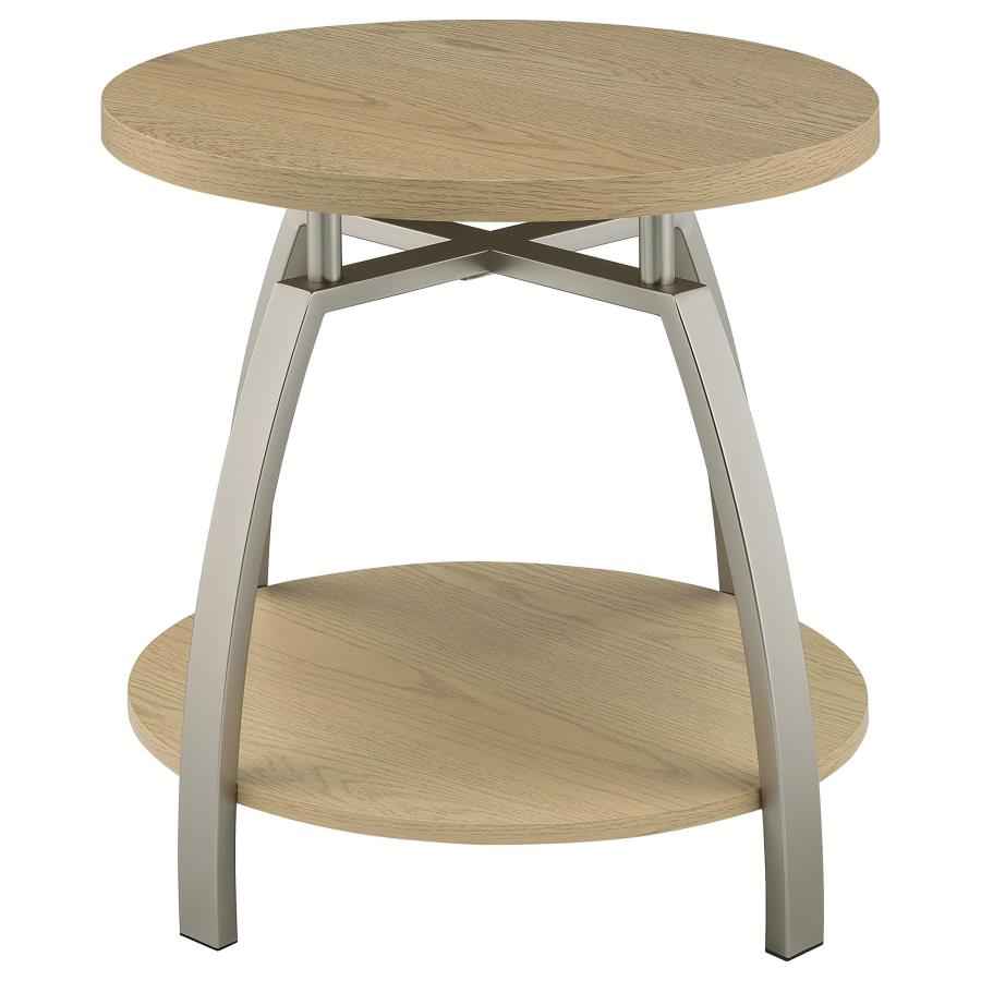 Dacre Greige 3-piece Round Coffee and End Table Set - Image 8