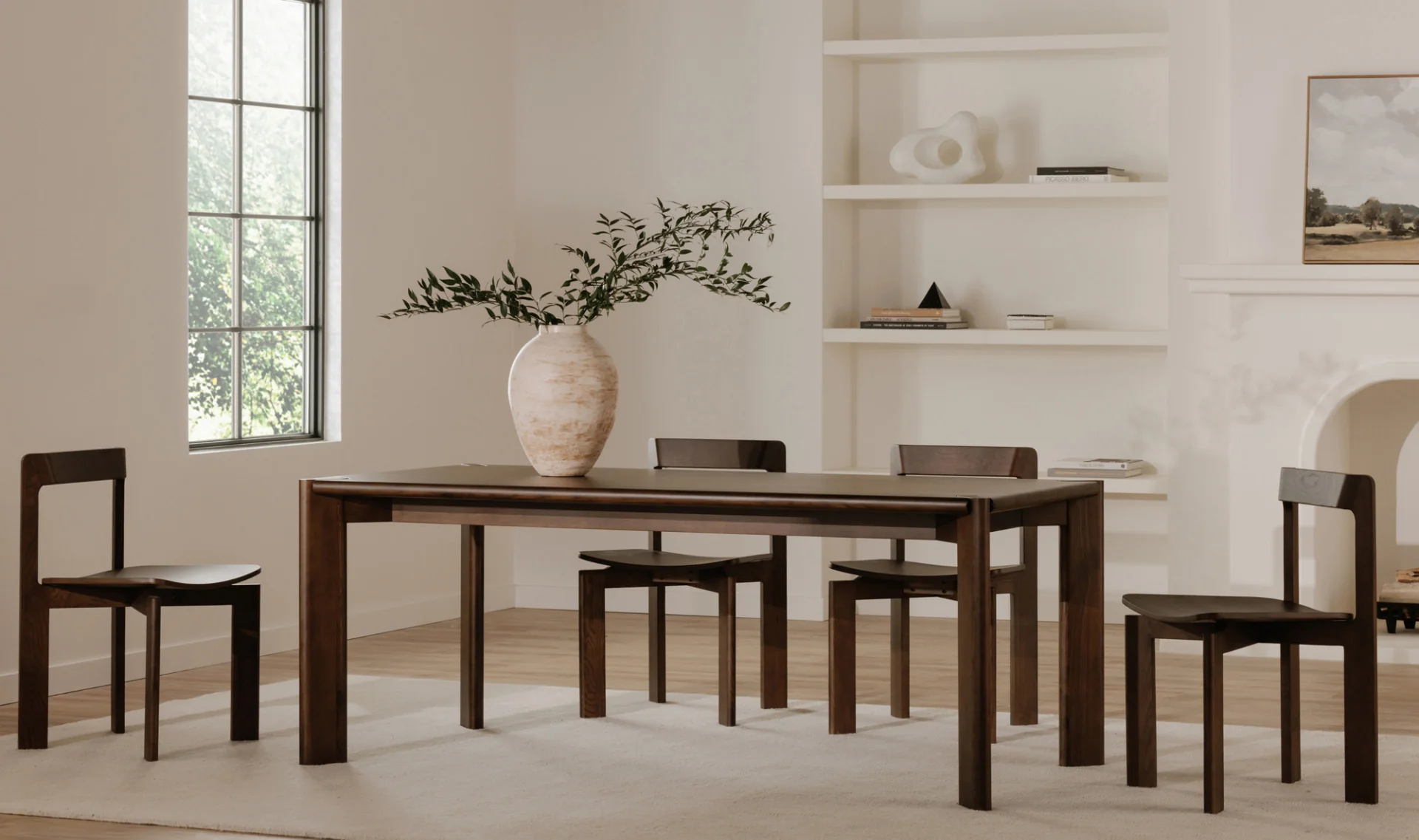 Daifuku Large Dining Table Brown - Image 8