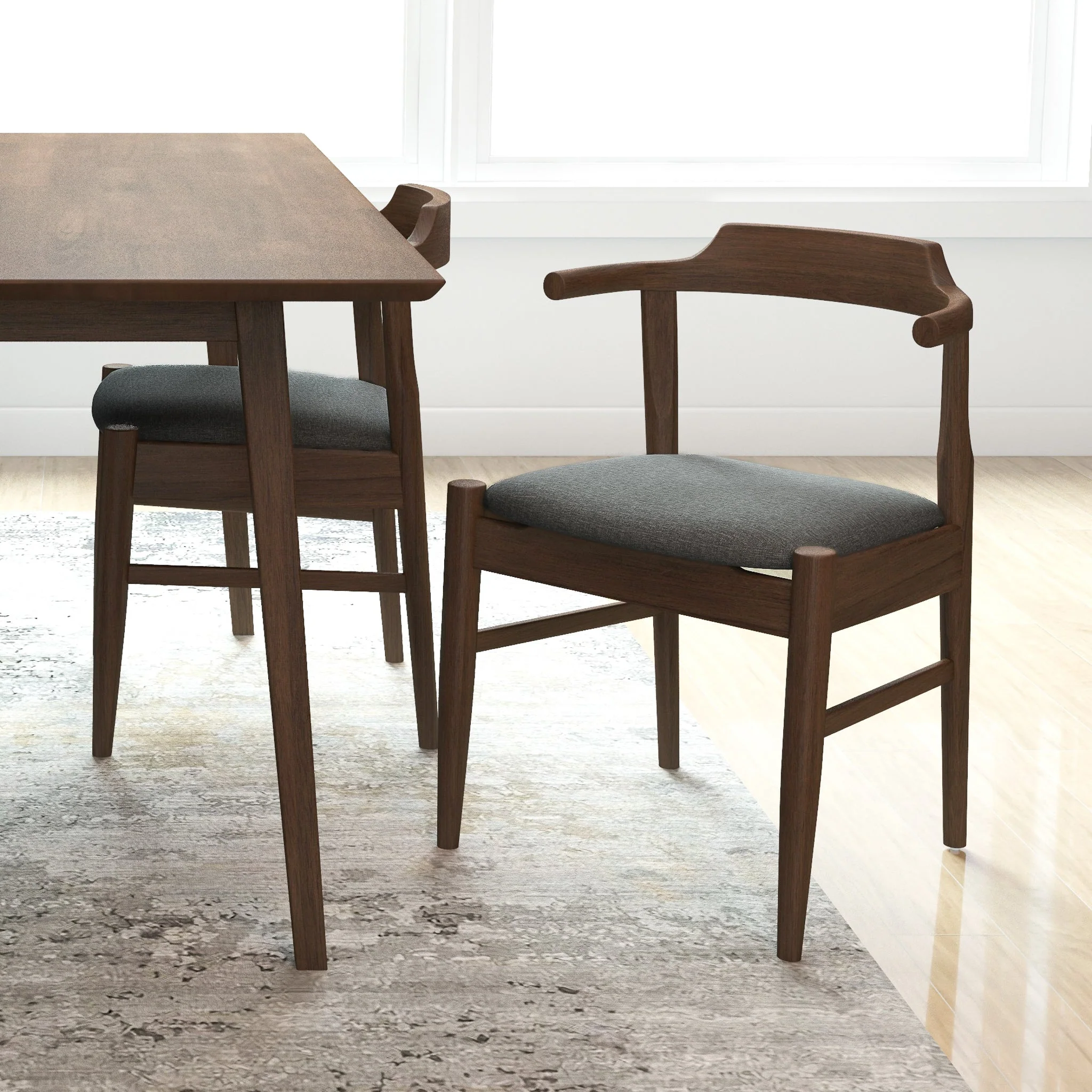 Daisy Gray Fabric Dining Chair (Set Of 2) - Image 2