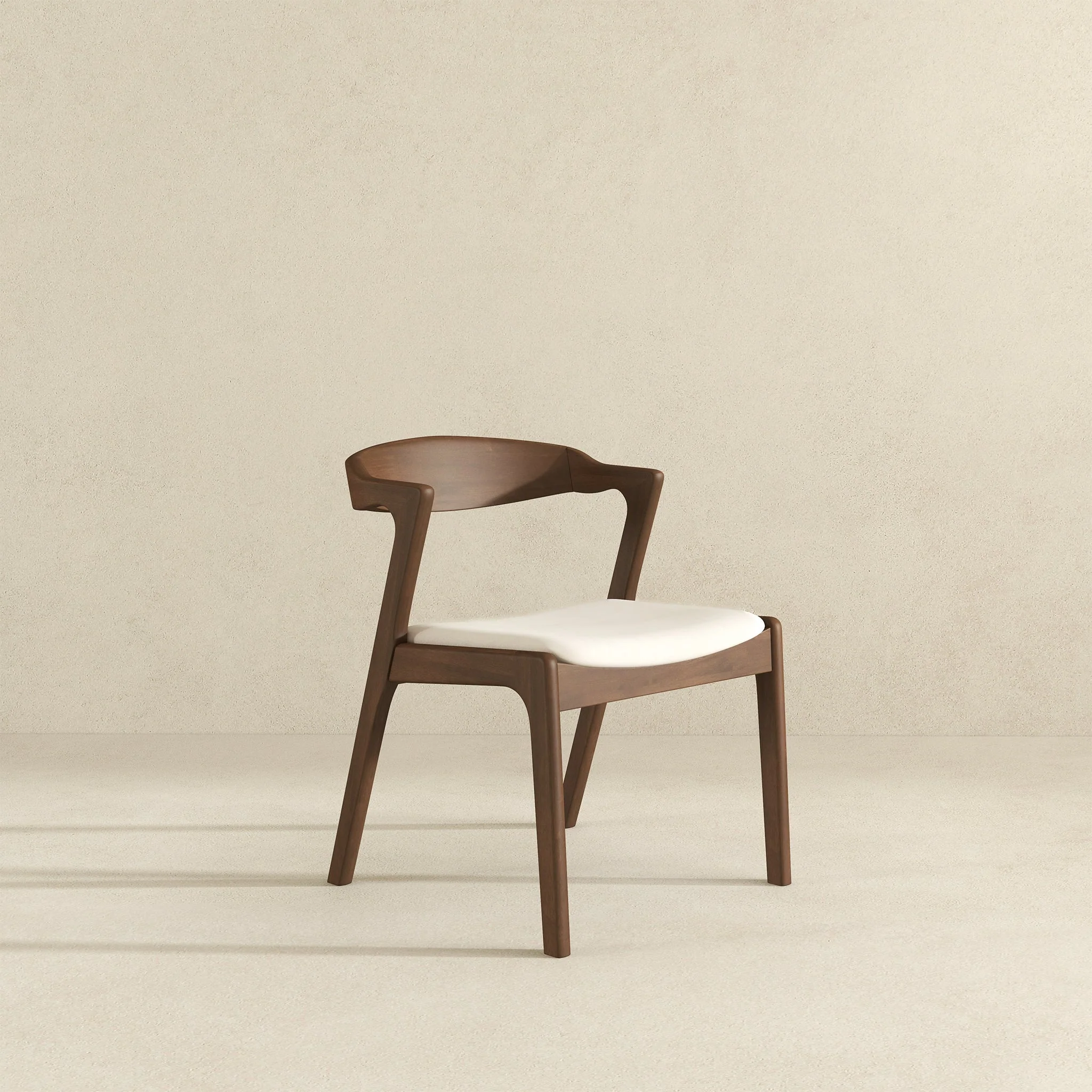 Dakota  Solid Wood Cream Velvet Dining Chair (Set Of 2) - Image 4