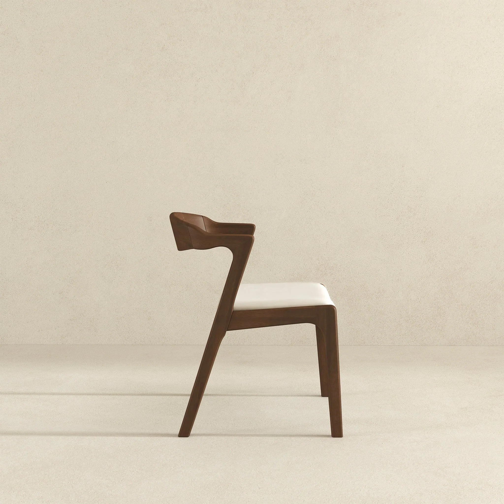 Dakota  Solid Wood Cream Velvet Dining Chair (Set Of 2) - Image 5