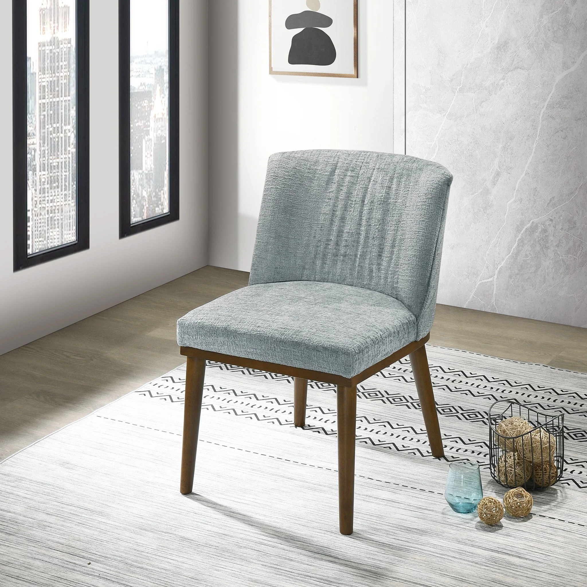 Daley Grey Fabric Dining Chair (Set Of 2) - Image 4