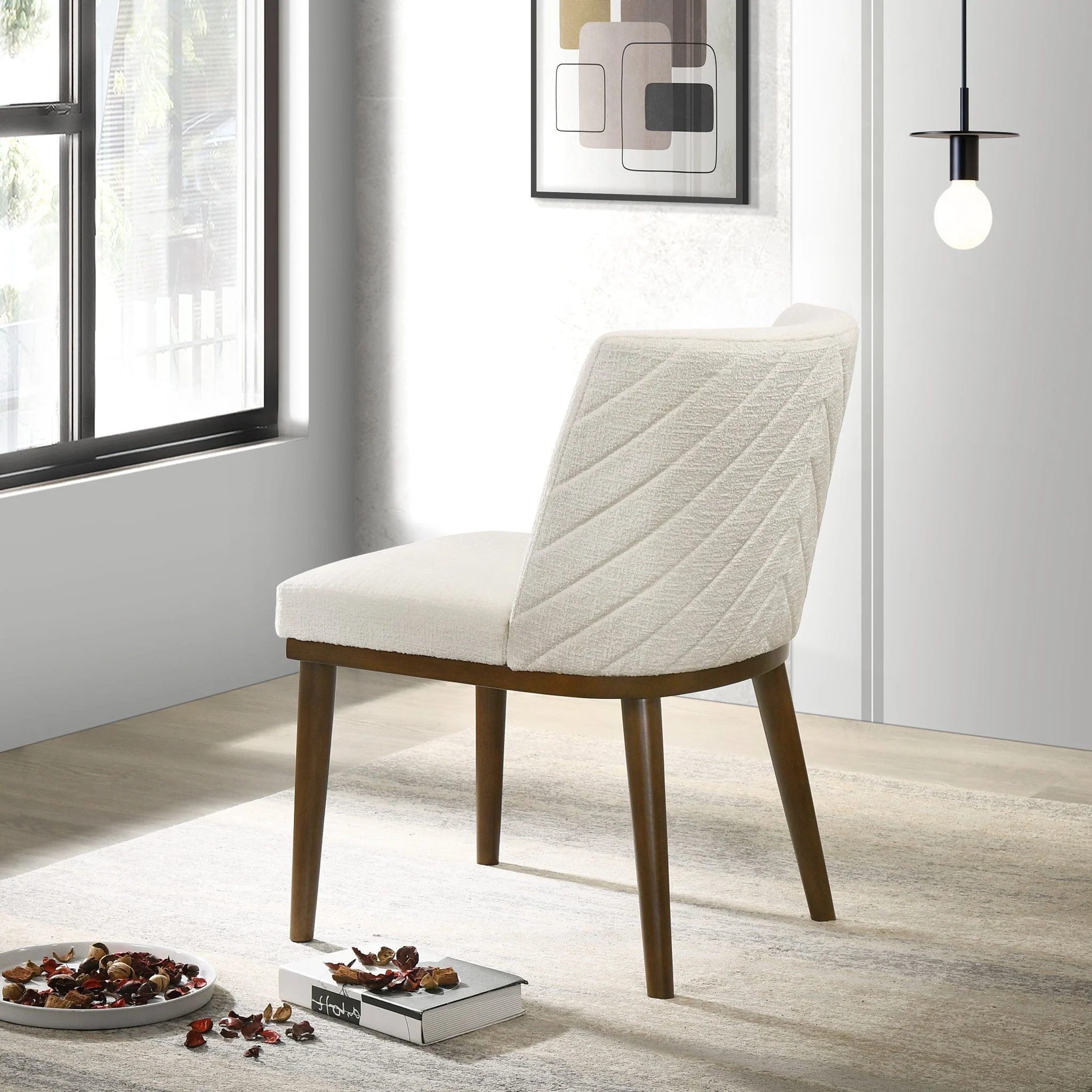 Daley White Fabric Dining Chair (Set Of 2) - Image 5