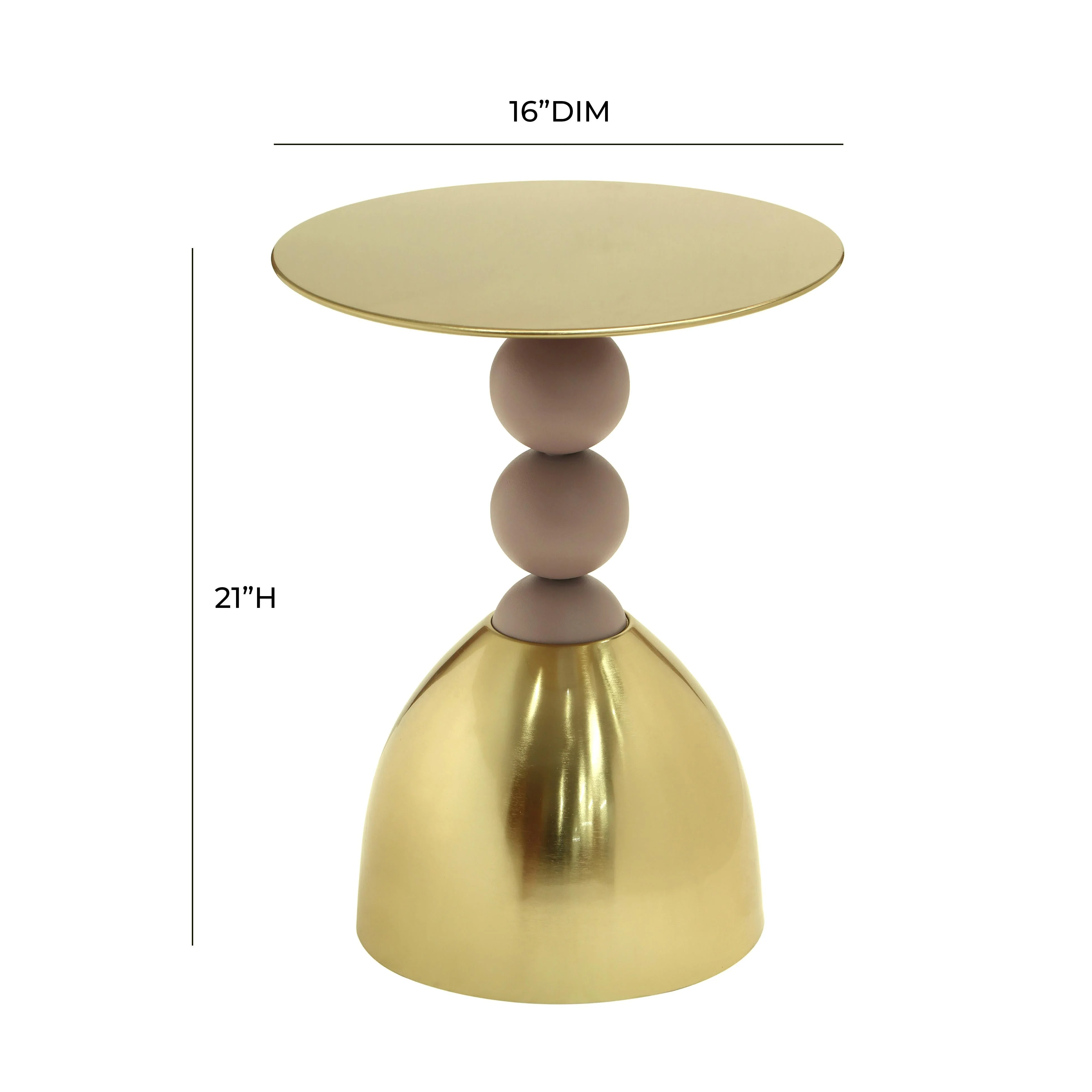 Daleyza Gold Side Table - Image 6