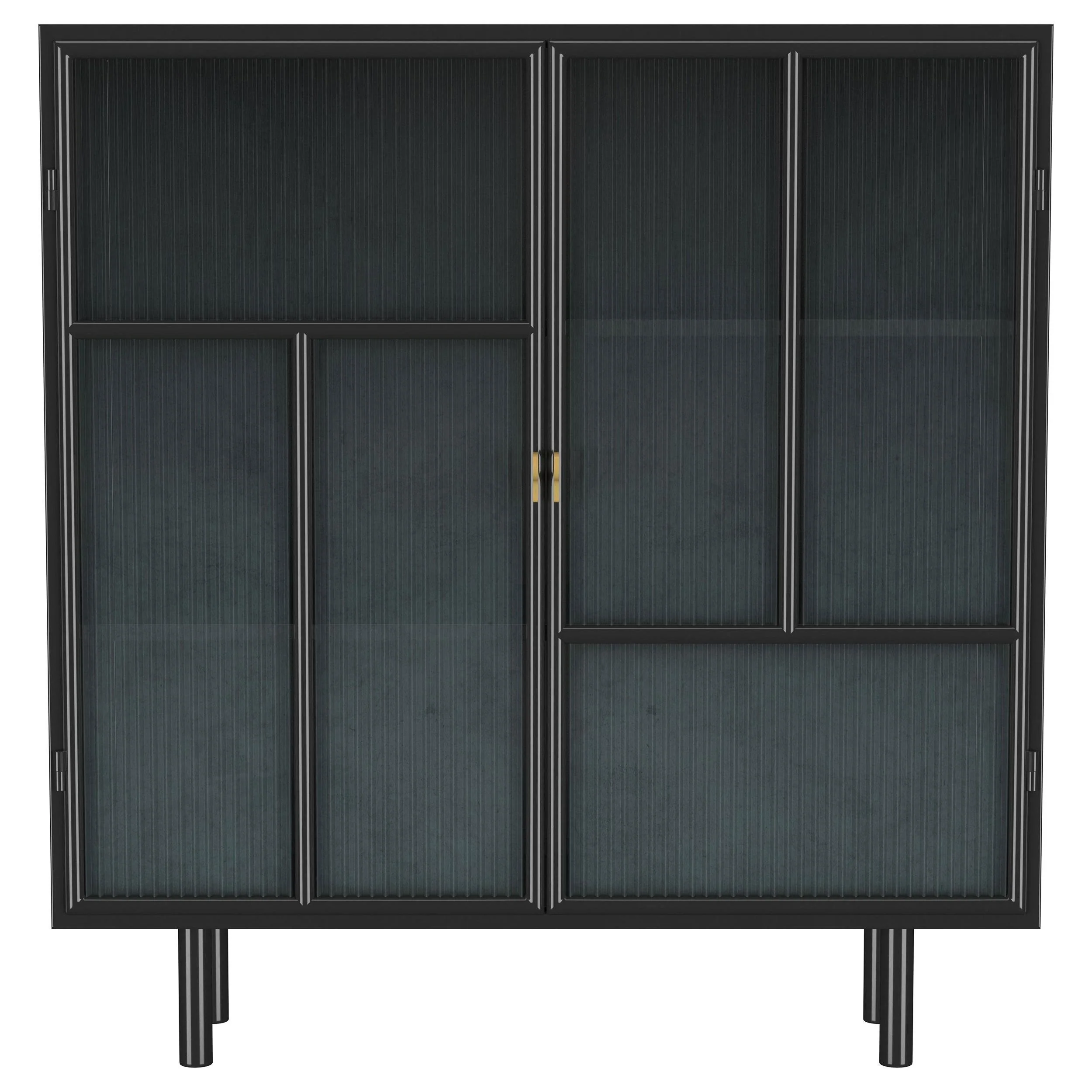 Dalia Black 2-Door Accent Storage Cabinet with Shelving - Image 10