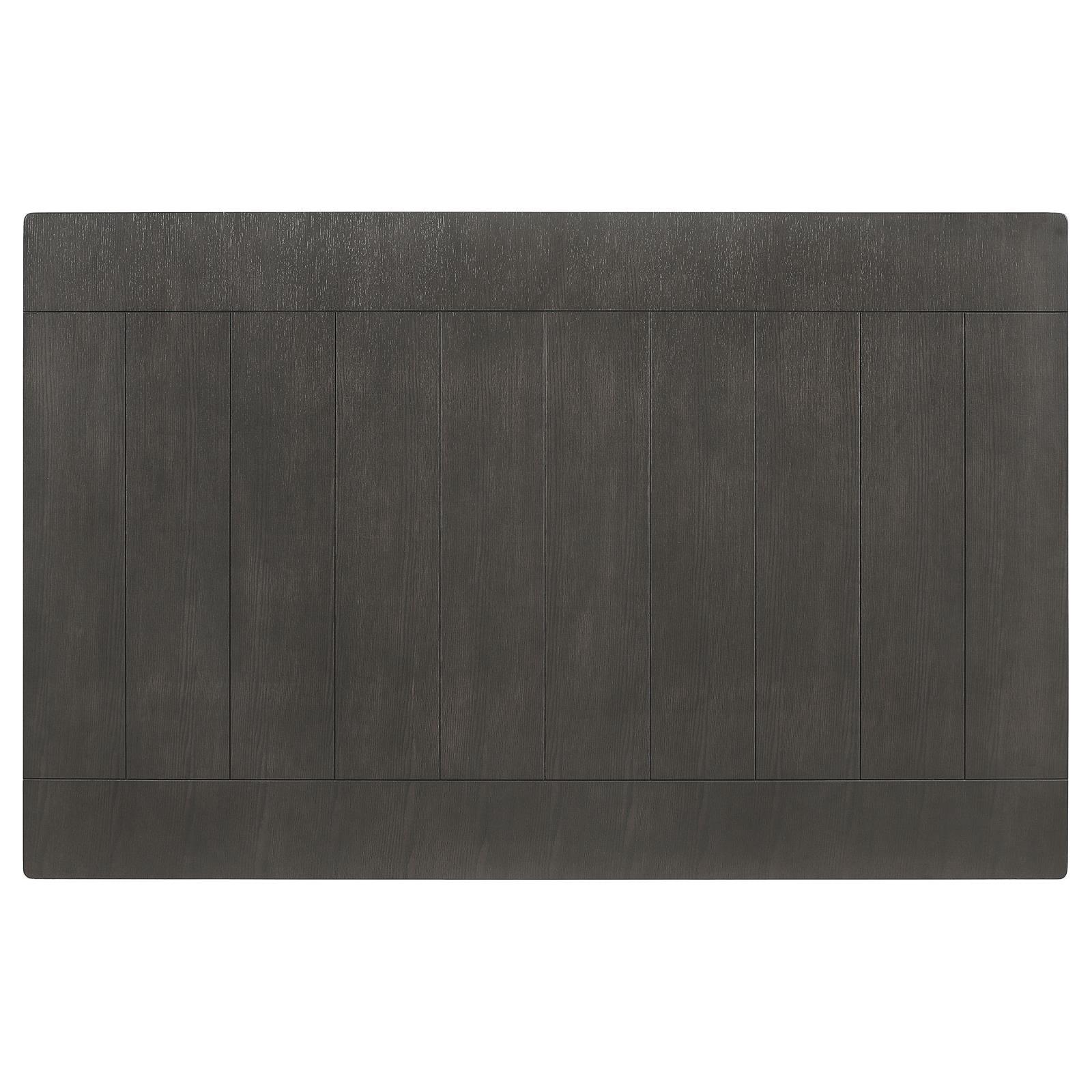 Dalila Dark Gray Rectangular Plank Top Dining Table - Image 5