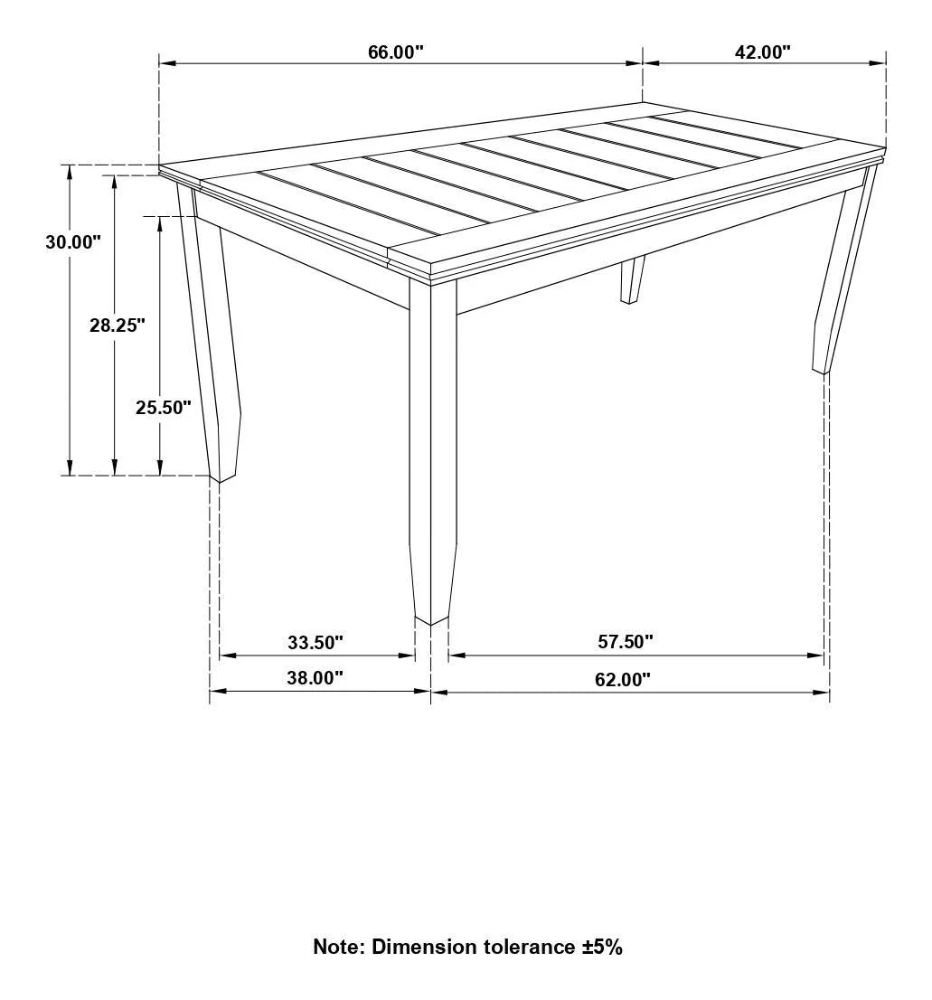 Dalila Dark Gray Rectangular Plank Top Dining Table - Image 9