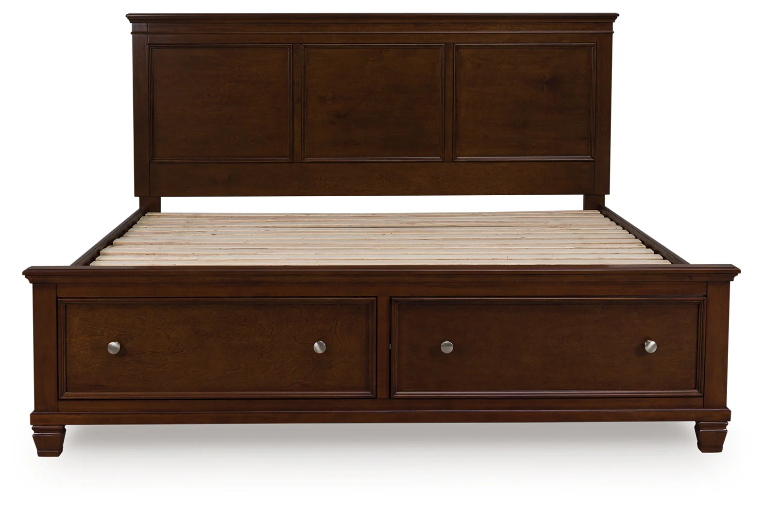 Danabrin Brown California King Panel Storage Bed