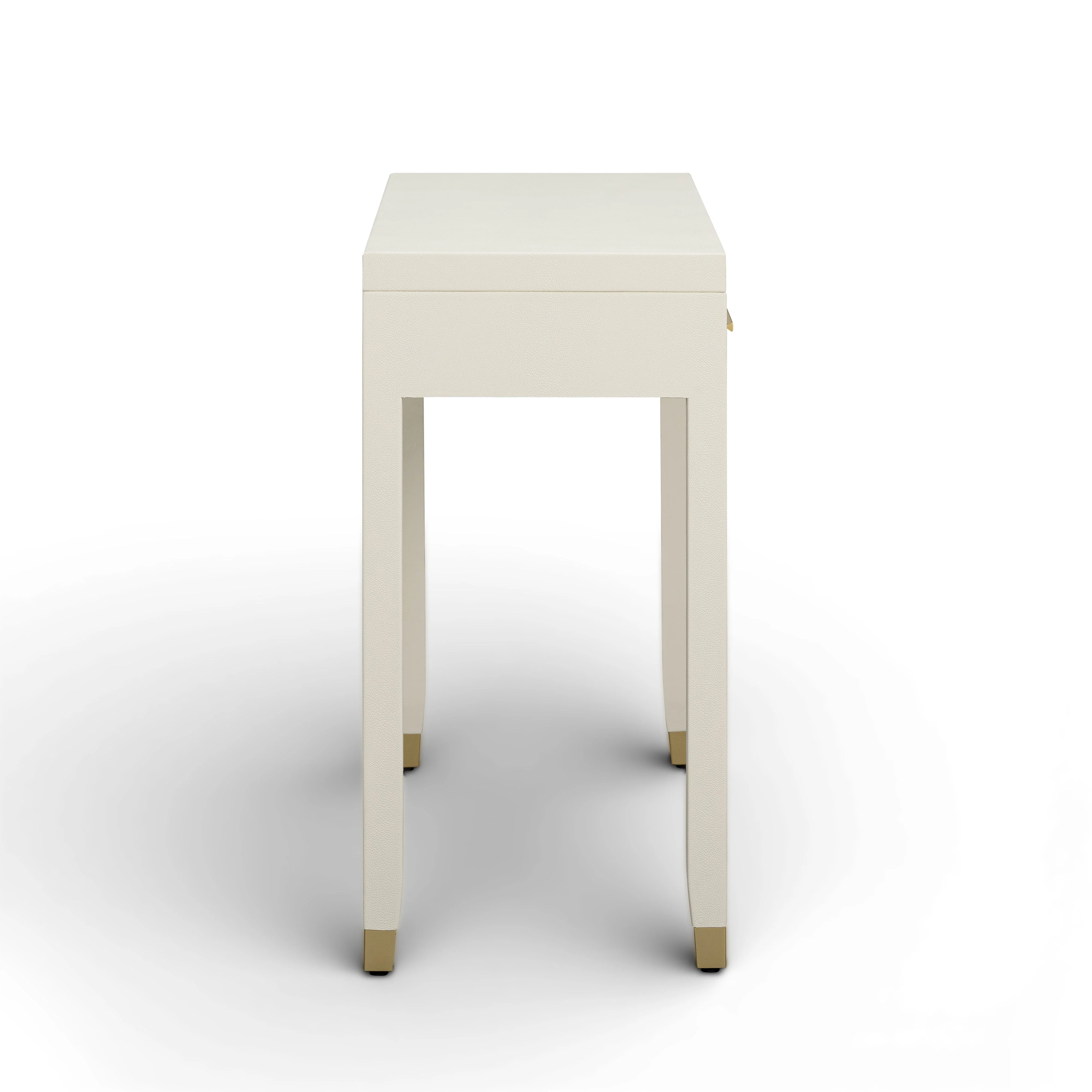 Dani 54" Cream Faux Shagreen 2-Drawer Console Table - Image 5