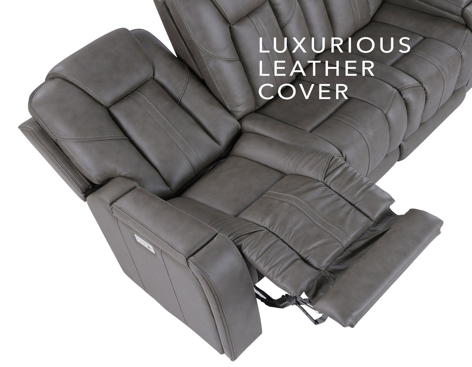 Daniel 3-Piece Triple Power Leather Manual Reclining Set - Image 32