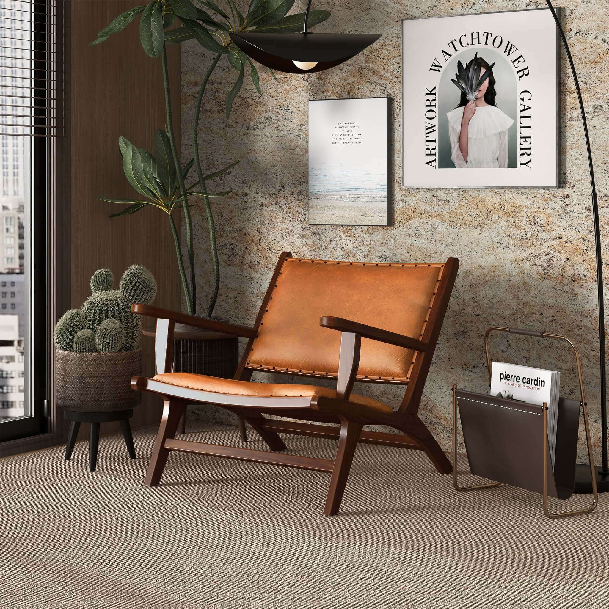 Daniel  Leather Arm Chair - Image 3