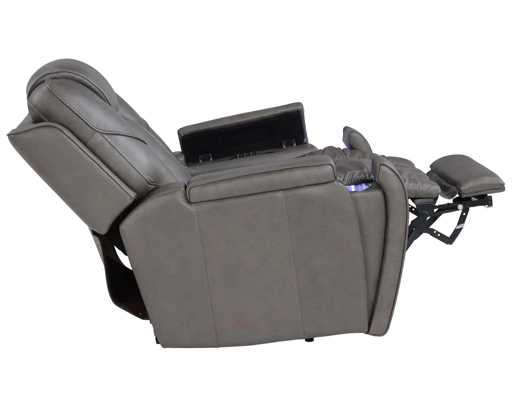 Daniel Triple Power Home Theater Leather Recliner with Built-in Speakers - Image 8