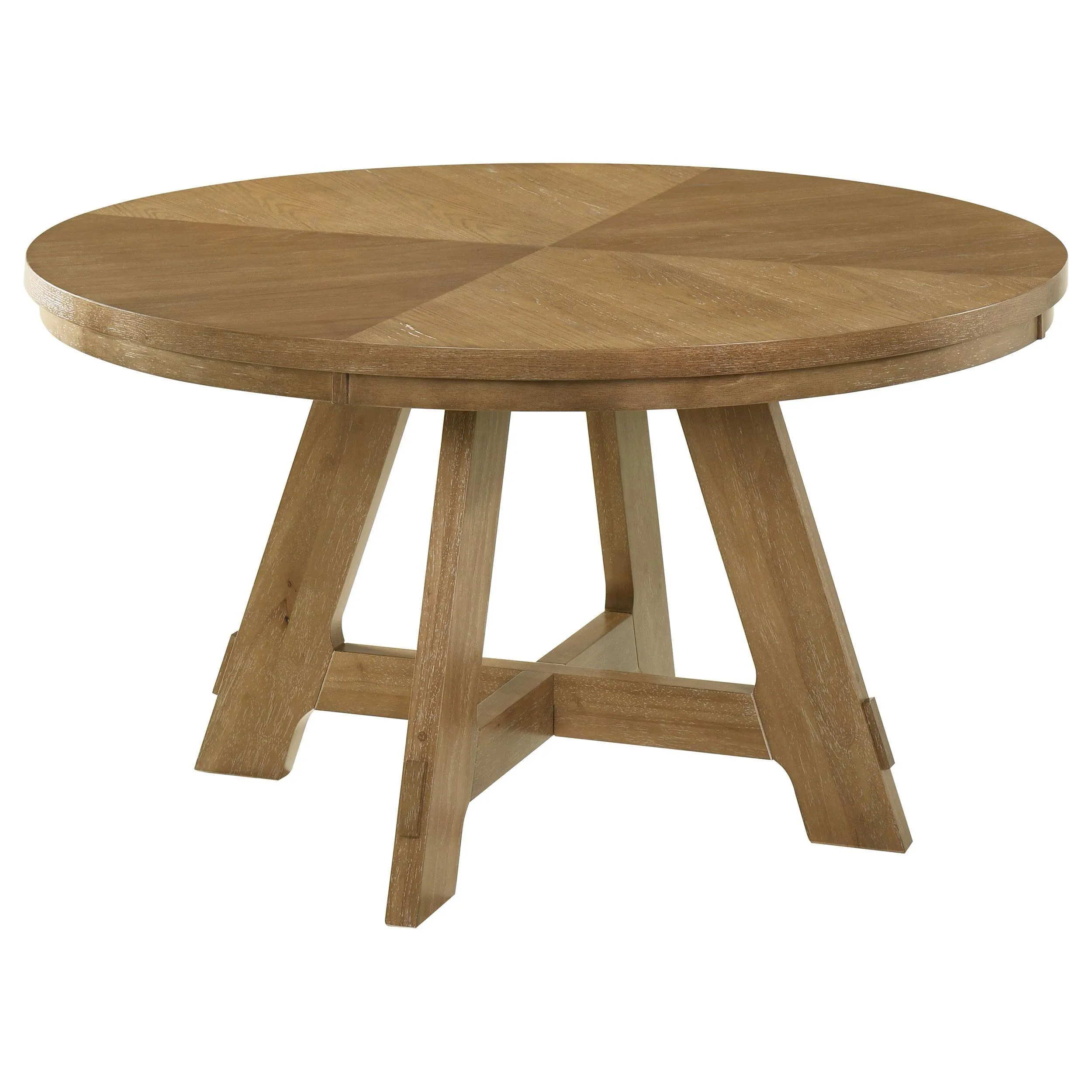 Danvers Brown Oak 5-Piece Round 54-inch Dining Set - Image 3