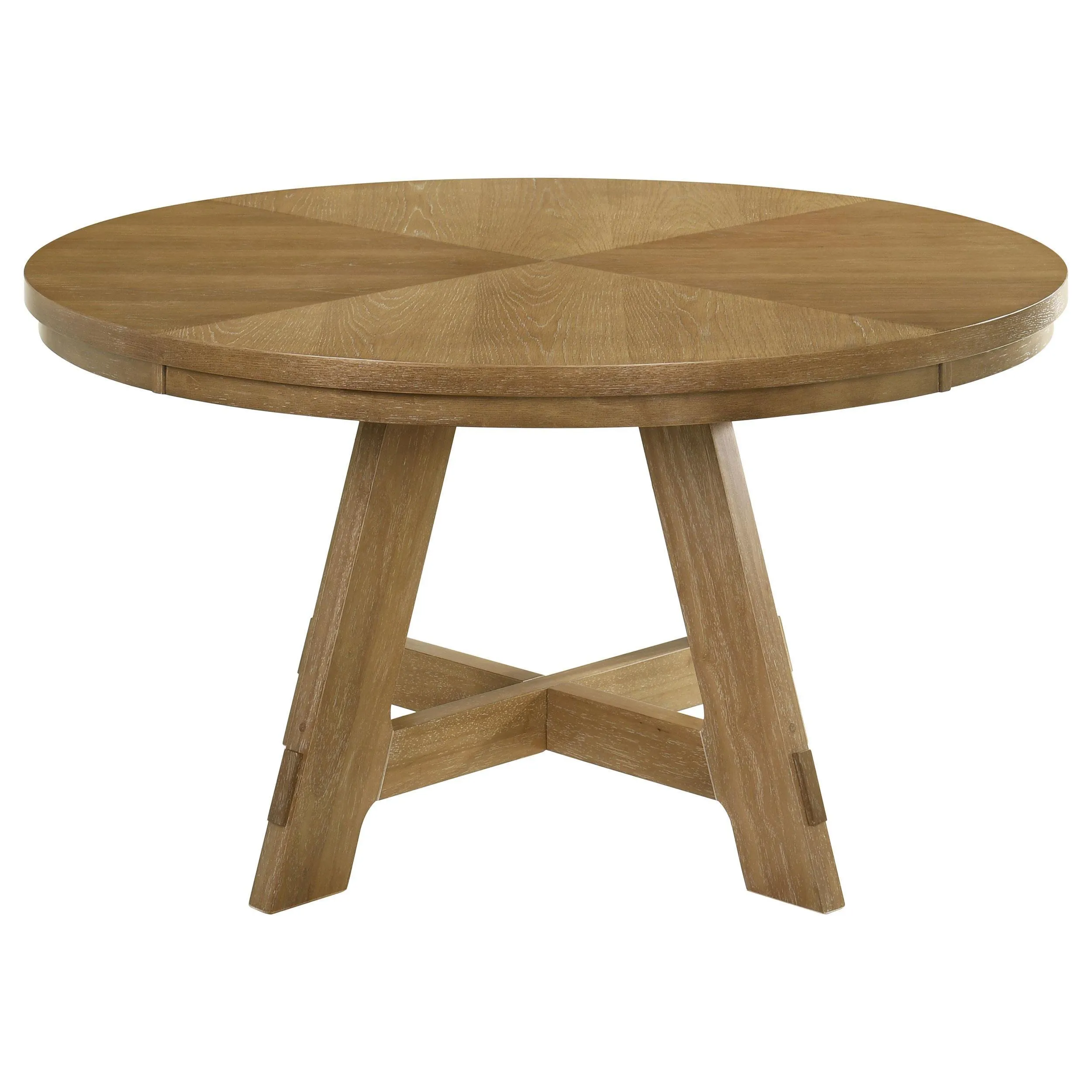 Danvers Brown Oak 5-Piece Round 54-inch Dining Set - Image 4