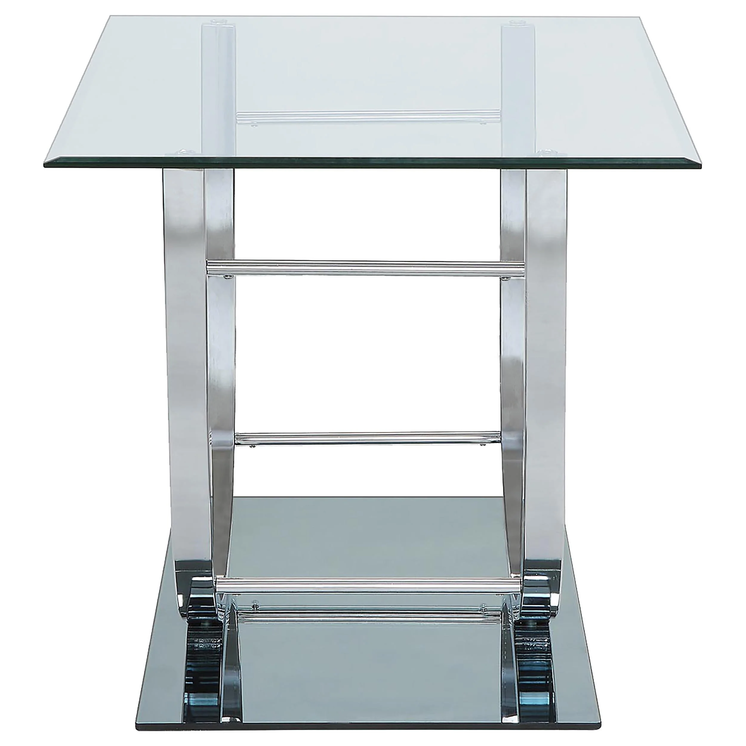 Danville Chrome 2-Piece Glass Top Coffee and End Table Set - Image 5