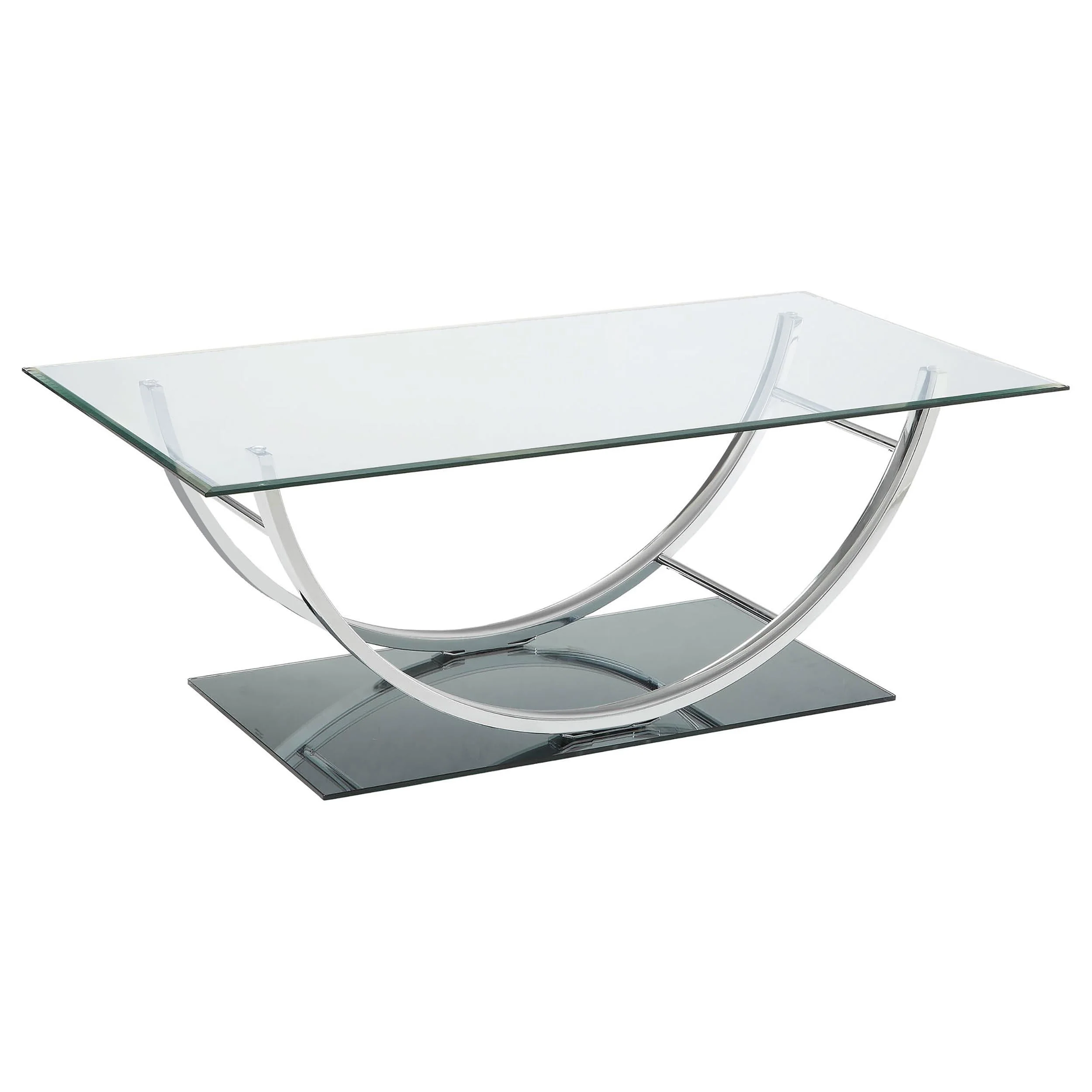 Danville Chrome 2-Piece Glass Top Coffee and End Table Set - Image 6