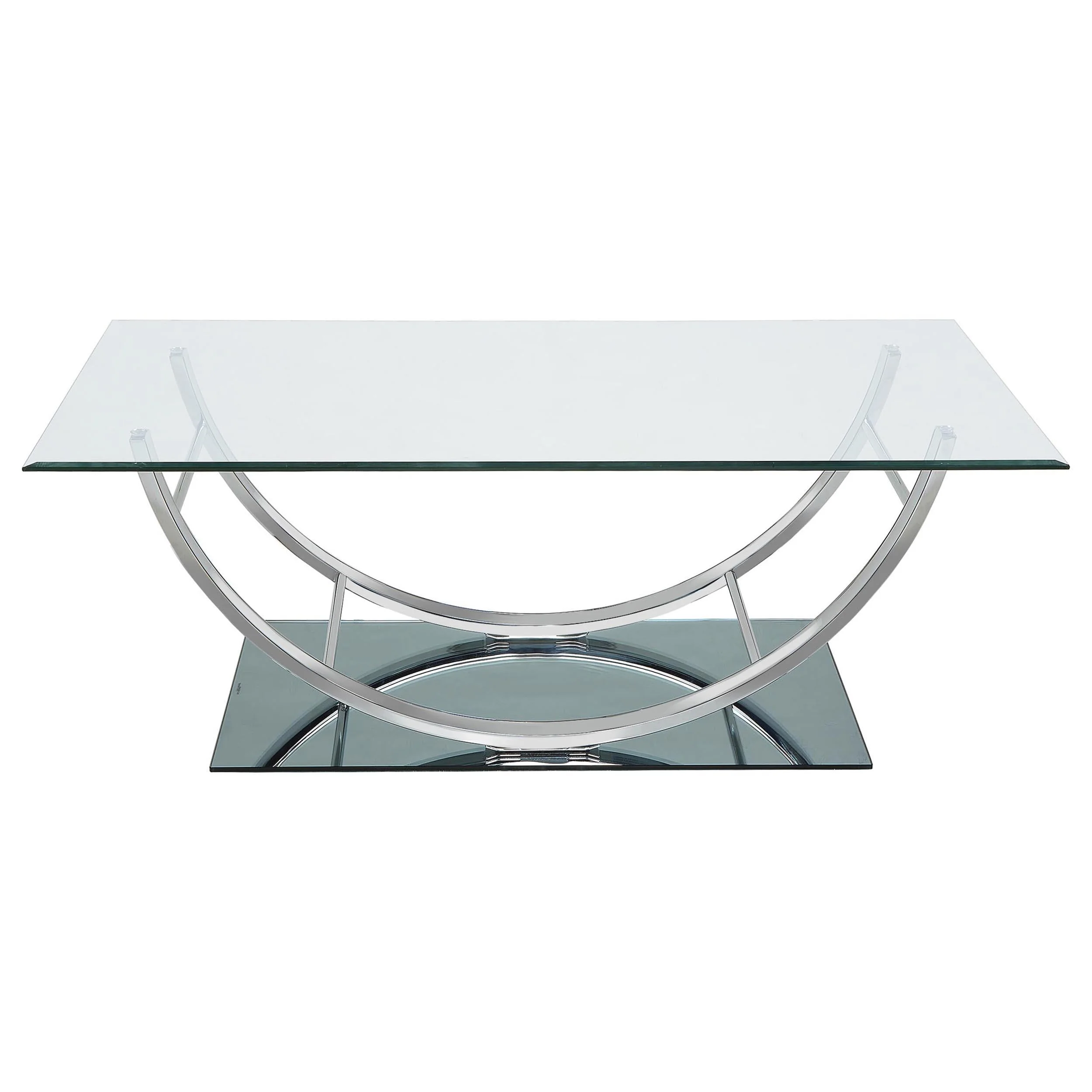 Danville Chrome 2-Piece Glass Top Coffee and End Table Set - Image 7