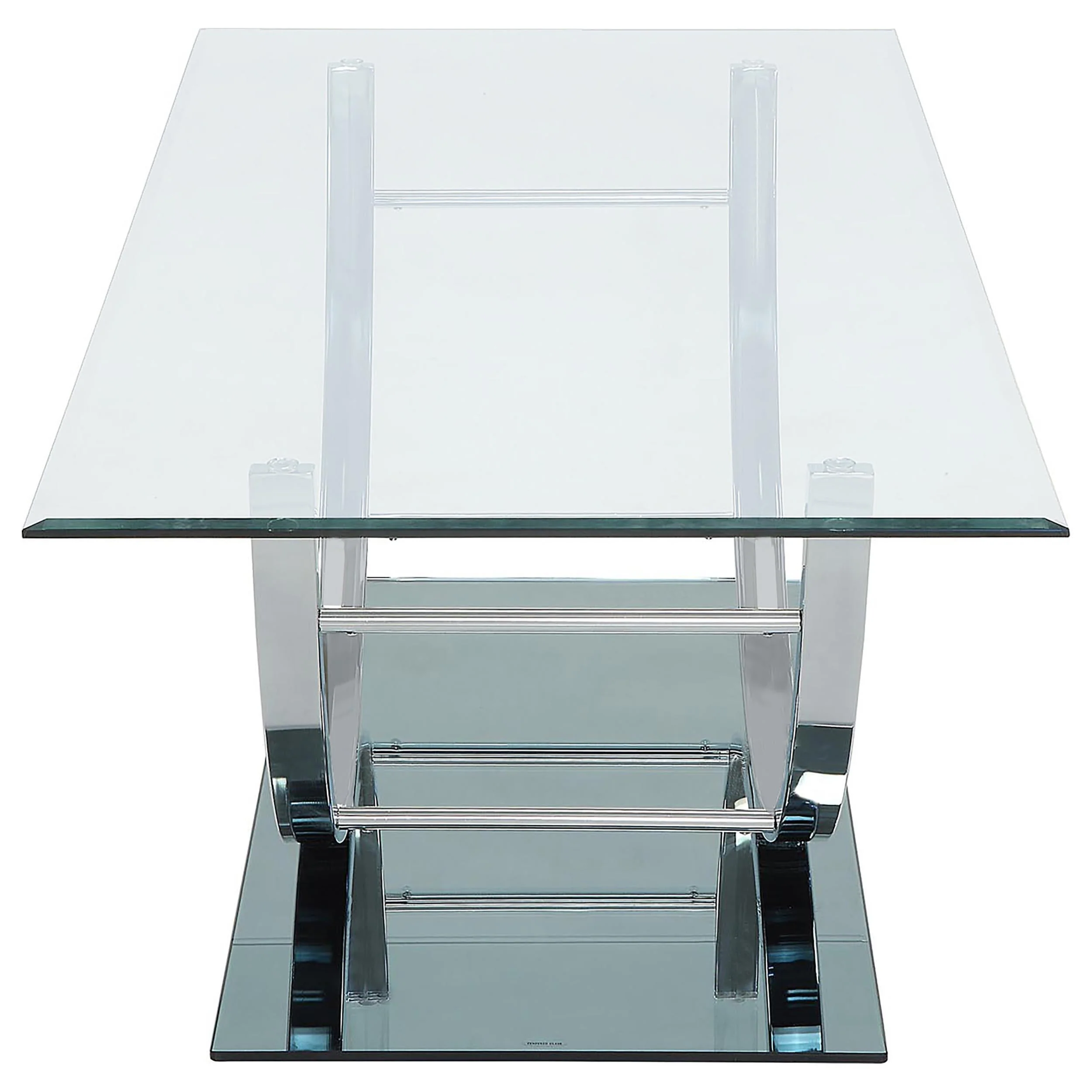 Danville Chrome 2-Piece Glass Top Coffee and End Table Set - Image 8