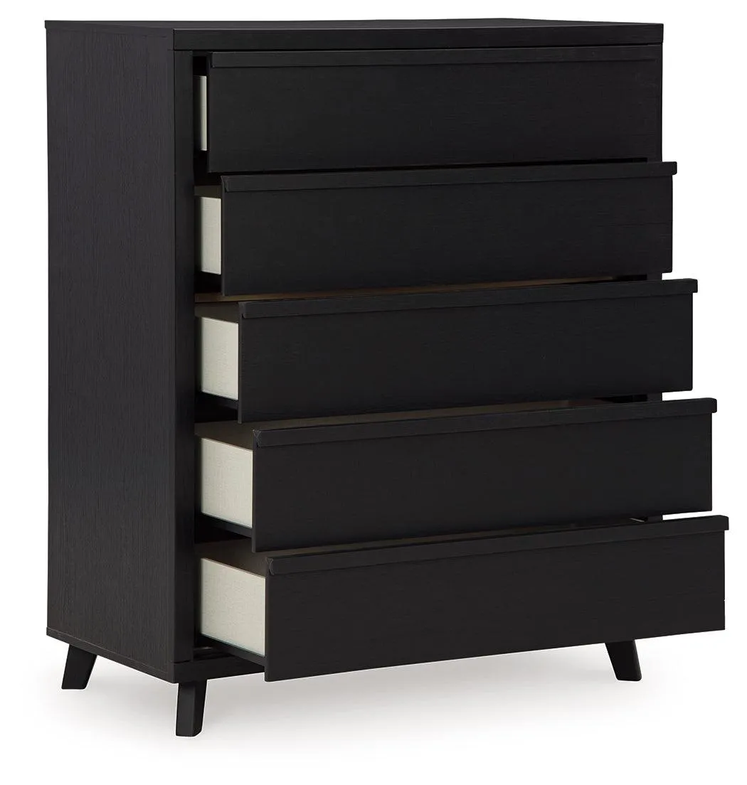 Danziar Black Chest of Drawers - Image 2