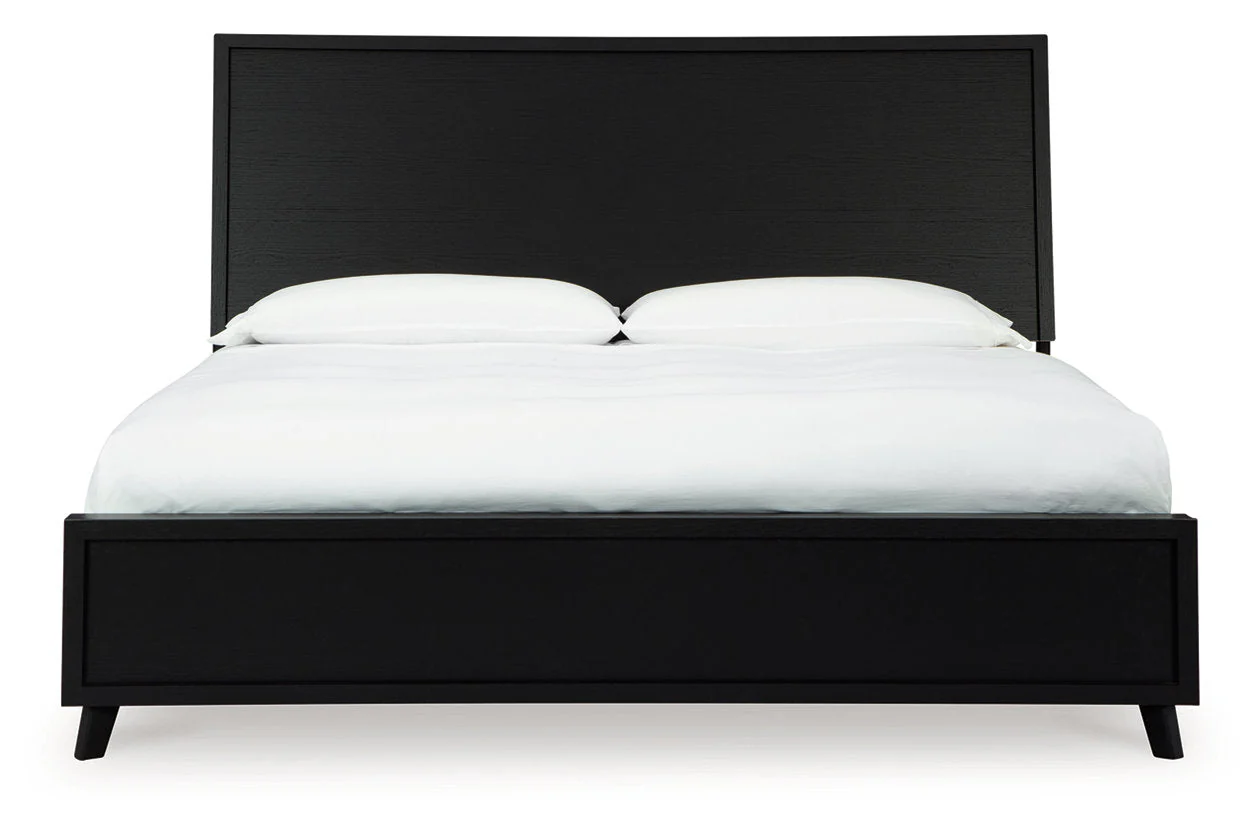 Danziar Black King Framed Platform Bed - Image 3