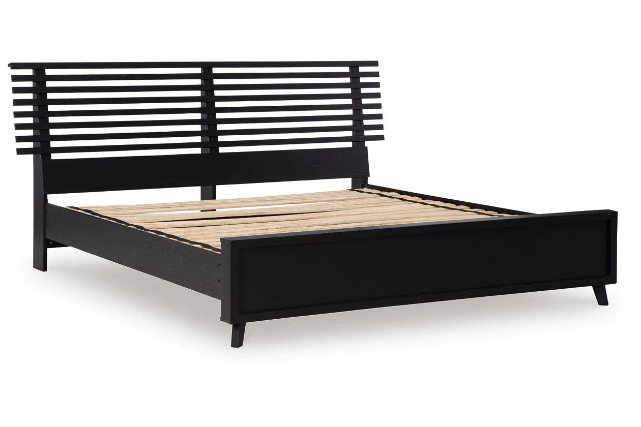 Danziar Black King Slat Platform Bed - Image 2