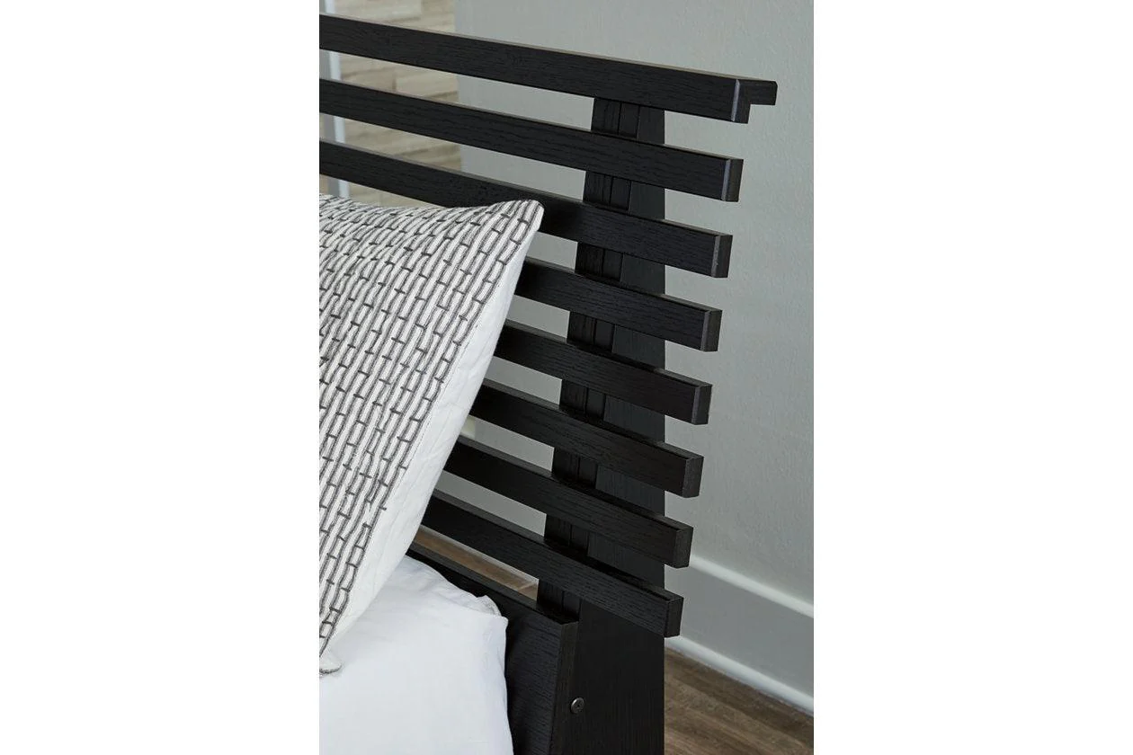 Danziar Black King Slat Platform Bed - Image 5