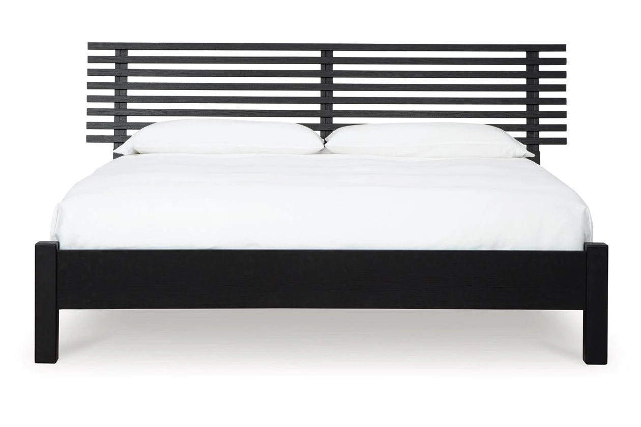 Danziar Black King Slat Platform Bed - Image 3