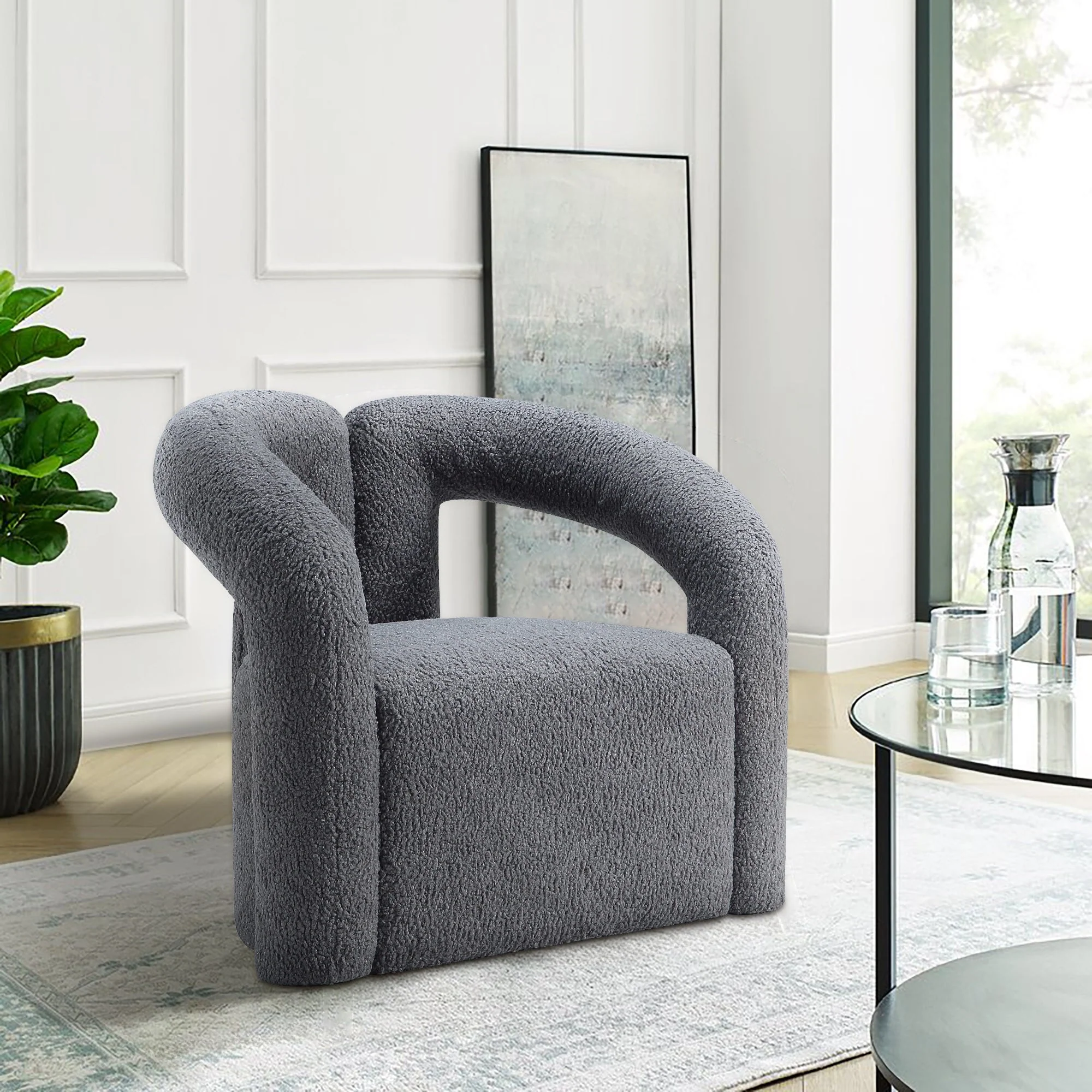 Darian Accent Chair in Grey - Image 2