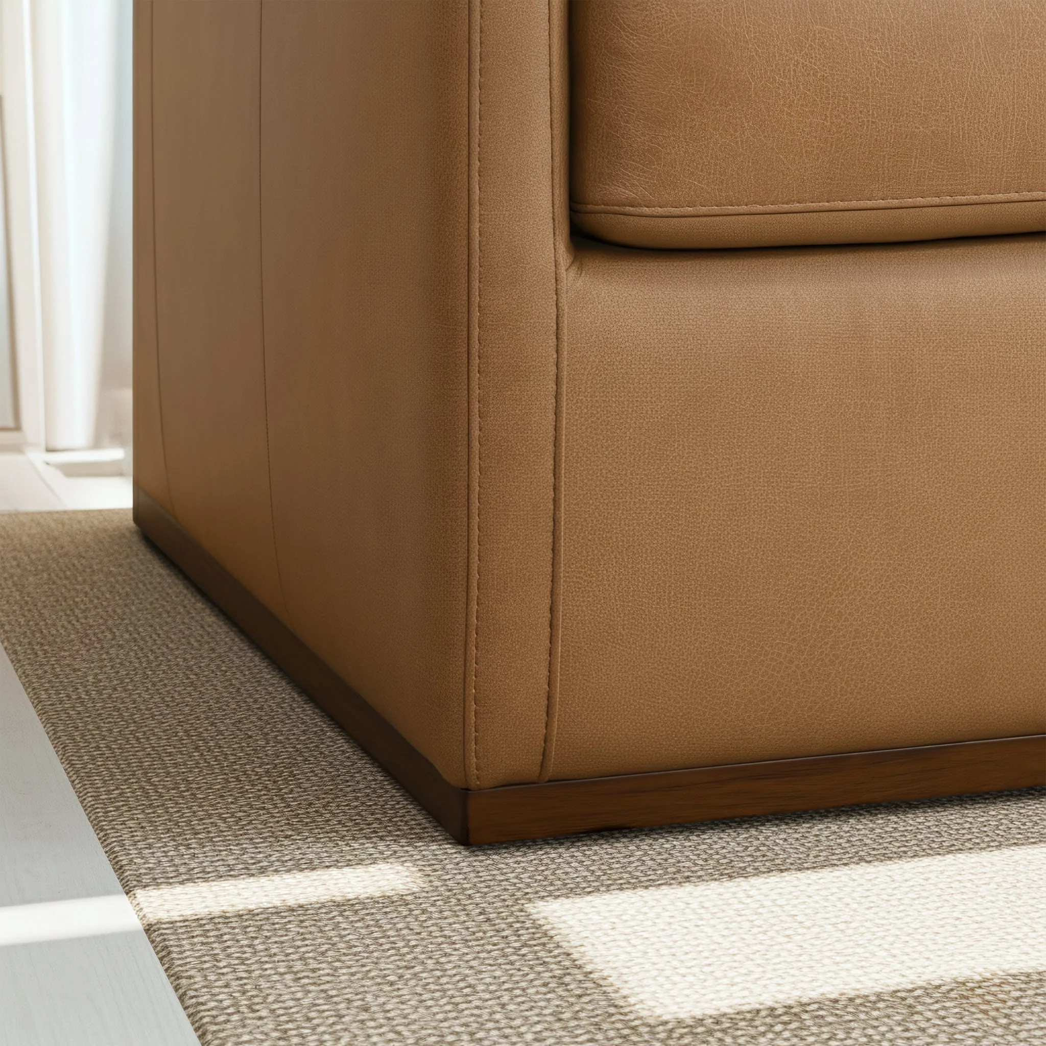 Darien Tan Leather Swivel Chair - Image 5