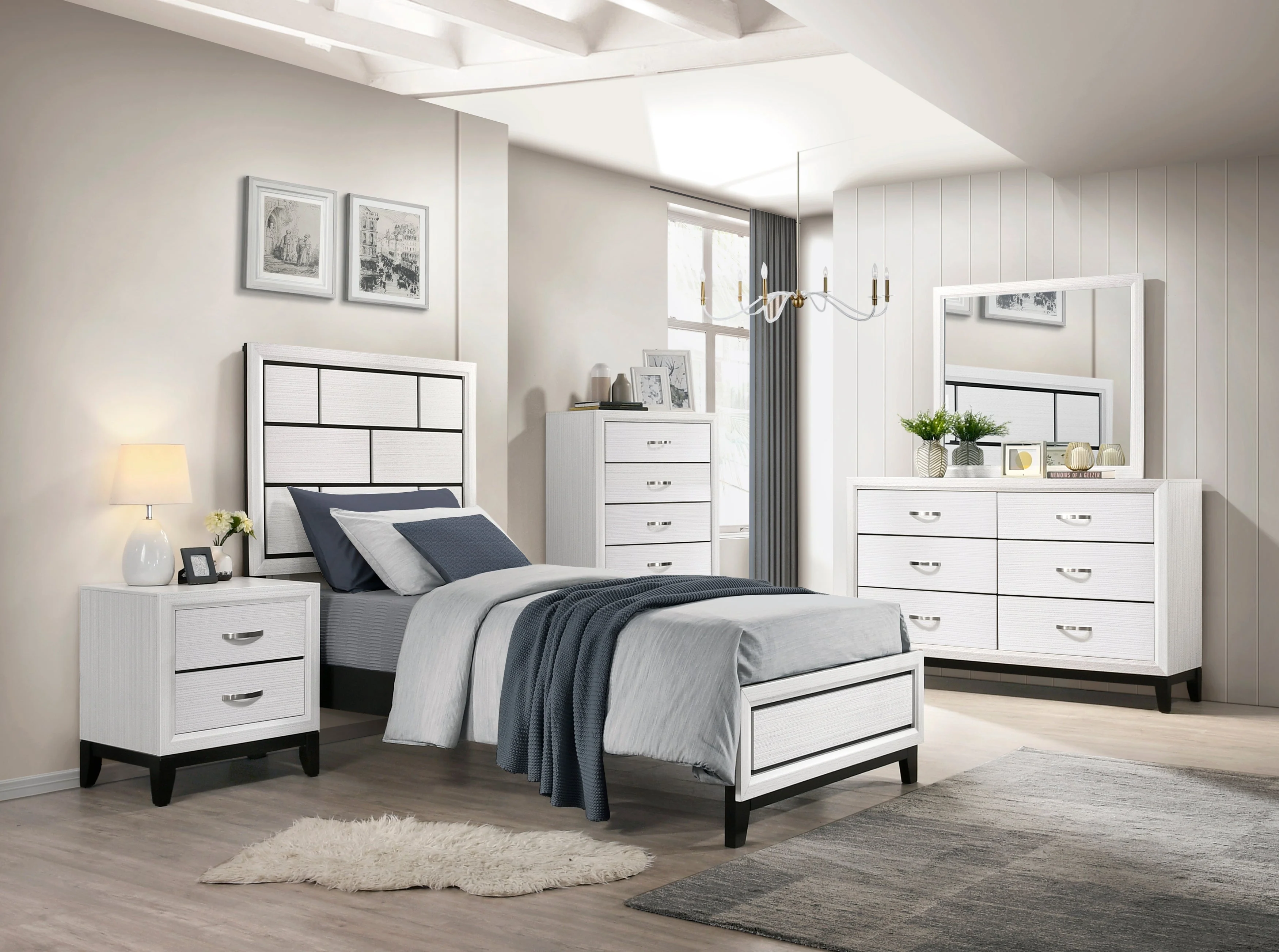 Davi White Nightstand - Image 4