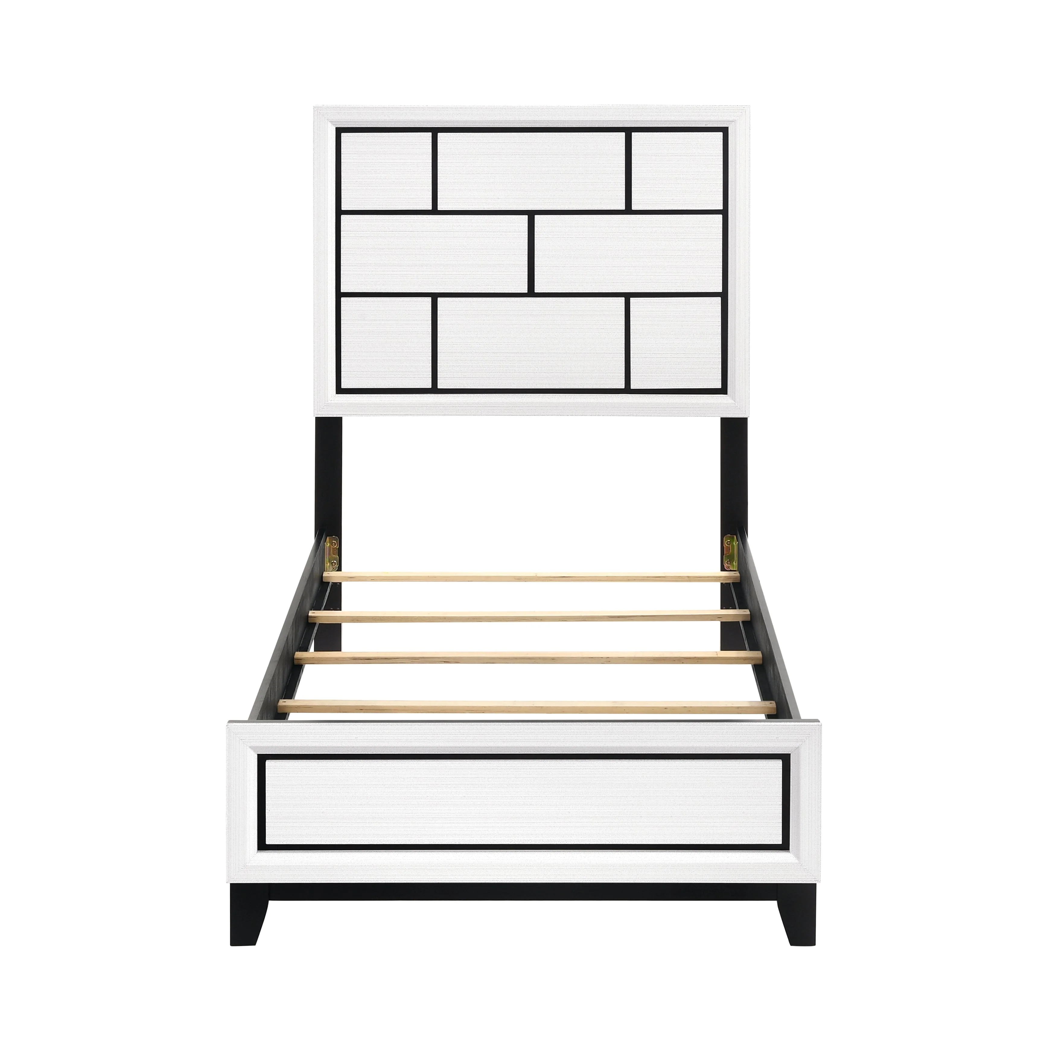 Davi White Twin Panel Bed - Image 2