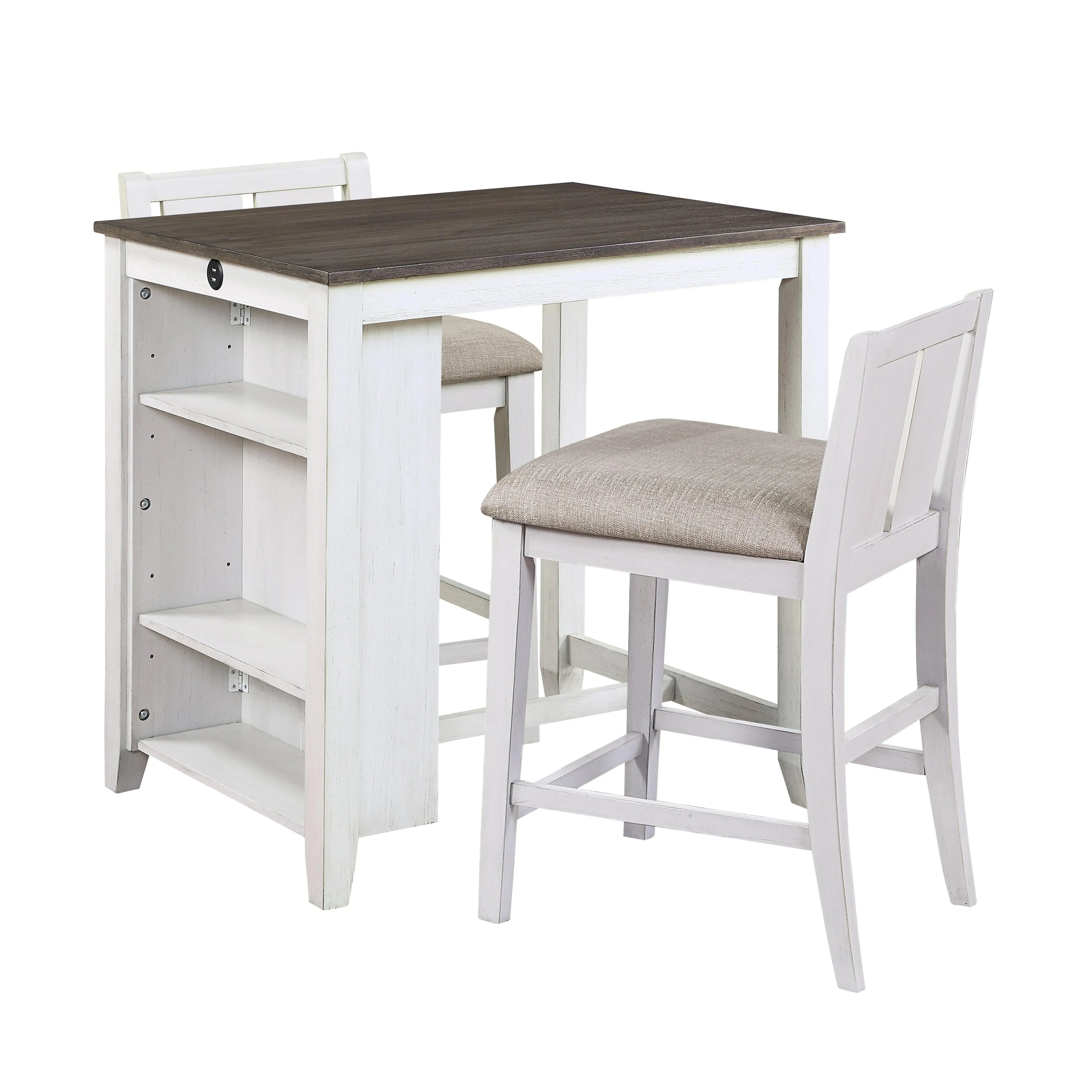 Daye White/Gray 3-Piece Counter Height Set - Image 8