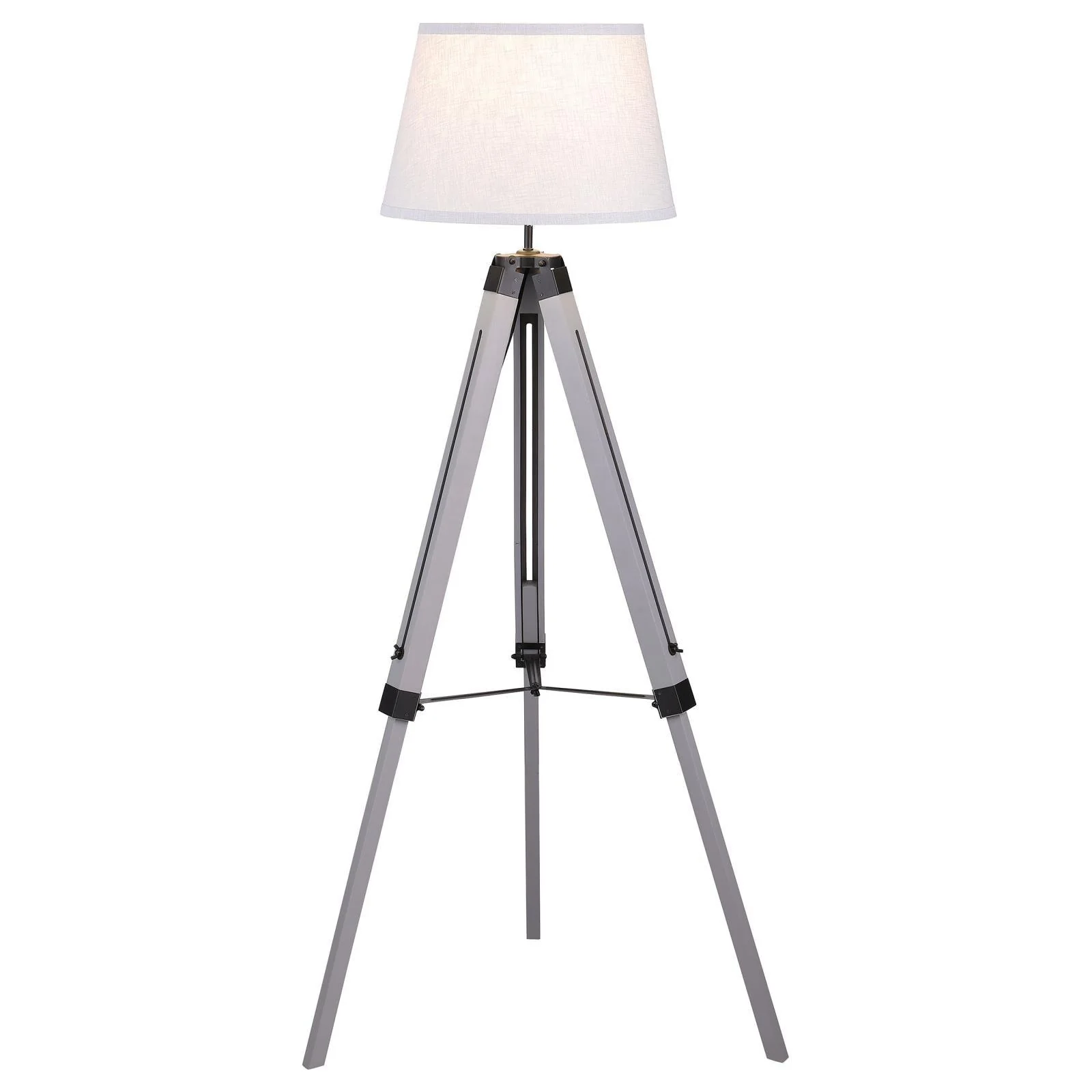 Dayton Gray Adjustable Empire Shade Tripod Floor Lamp - Image 2